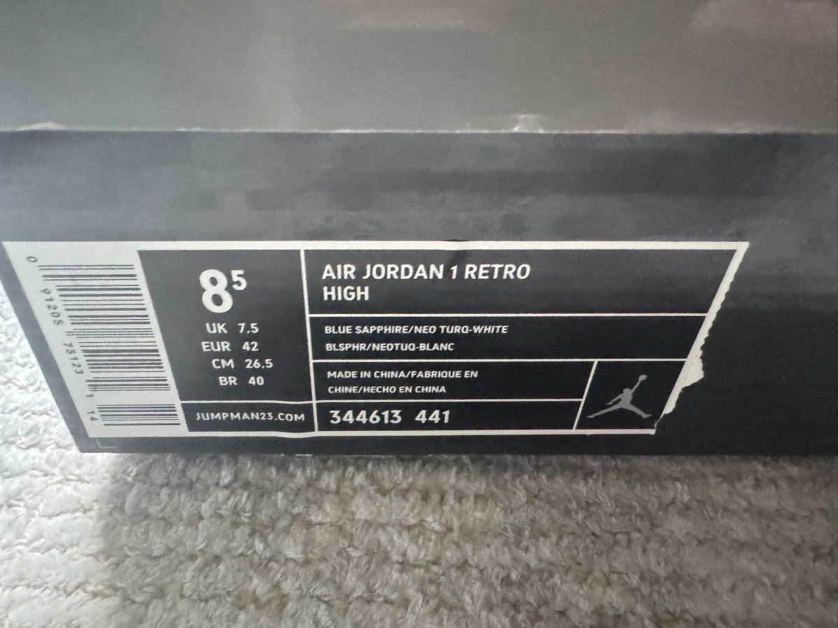 Jordan Brand 2009 8.5 Air Jordan 1 Retro High “Sapphire” Blue Blueprint Size US 8.5 / EU 41-42 - 9 Thumbnail