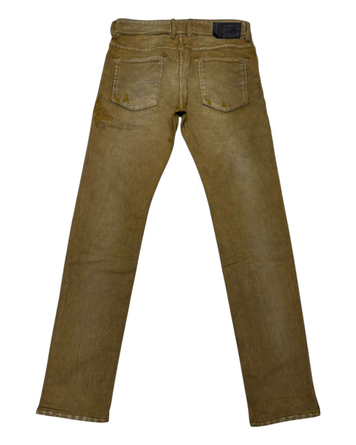 Diesel 💥Diesel Vintage Slim Skinny Distressed Jeans Tan Fade Size US 28 / EU 44 - 8 Thumbnail