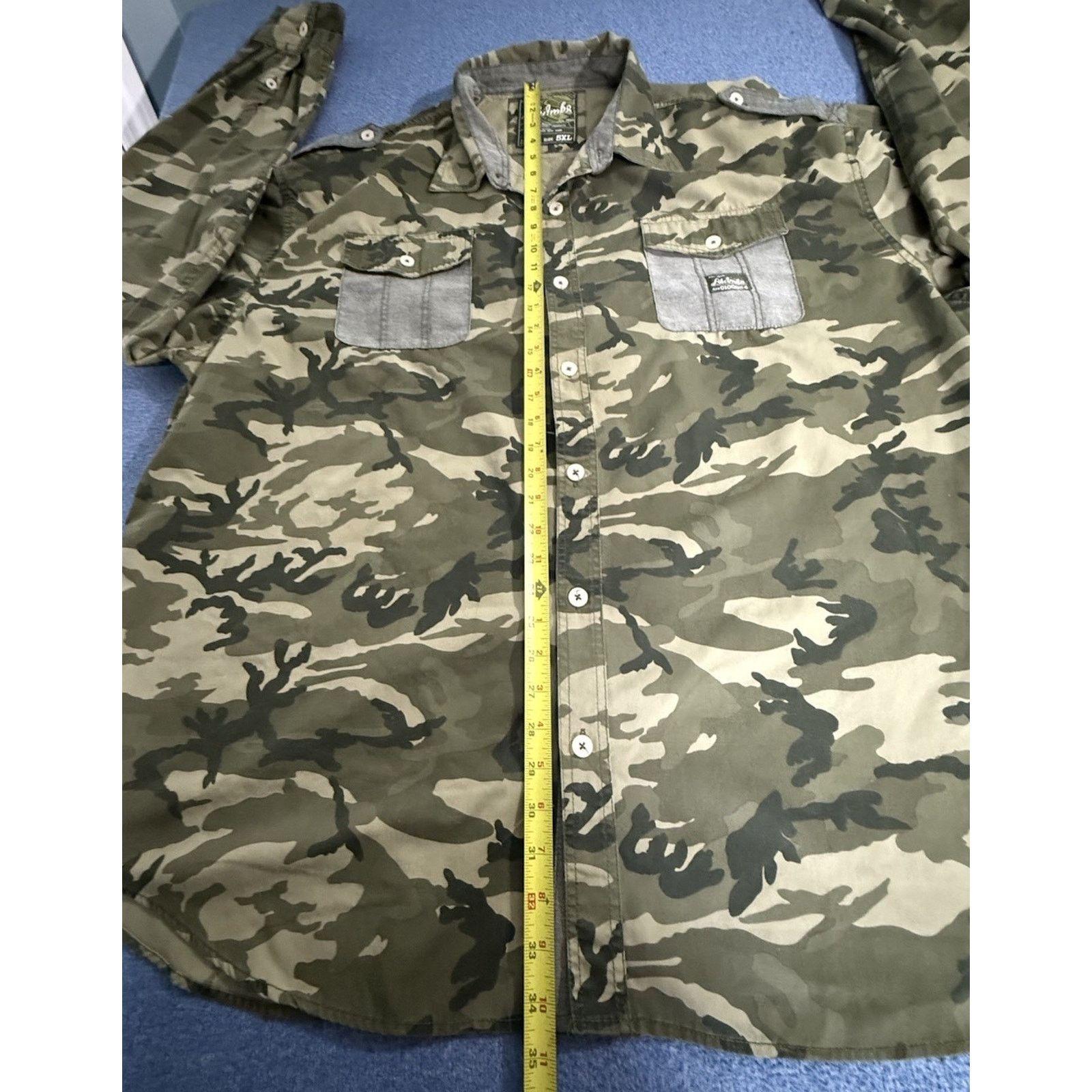 Akademiks Akademiks Y2K Camo Button Down Long Sleeve Shirt 5XL Men’s Size US XXL / EU 58 / 5 - 5 Thumbnail