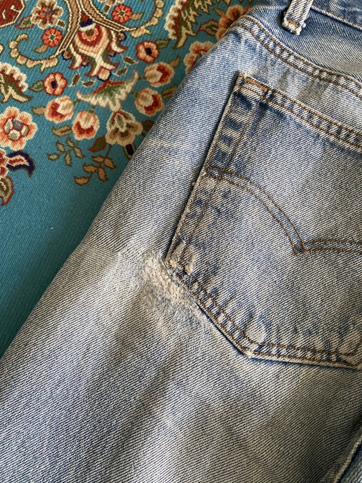 Levi's Vintage Levi’s 501xx Distressed Patchwork Splatter Denim Size US 29 - 12 Thumbnail