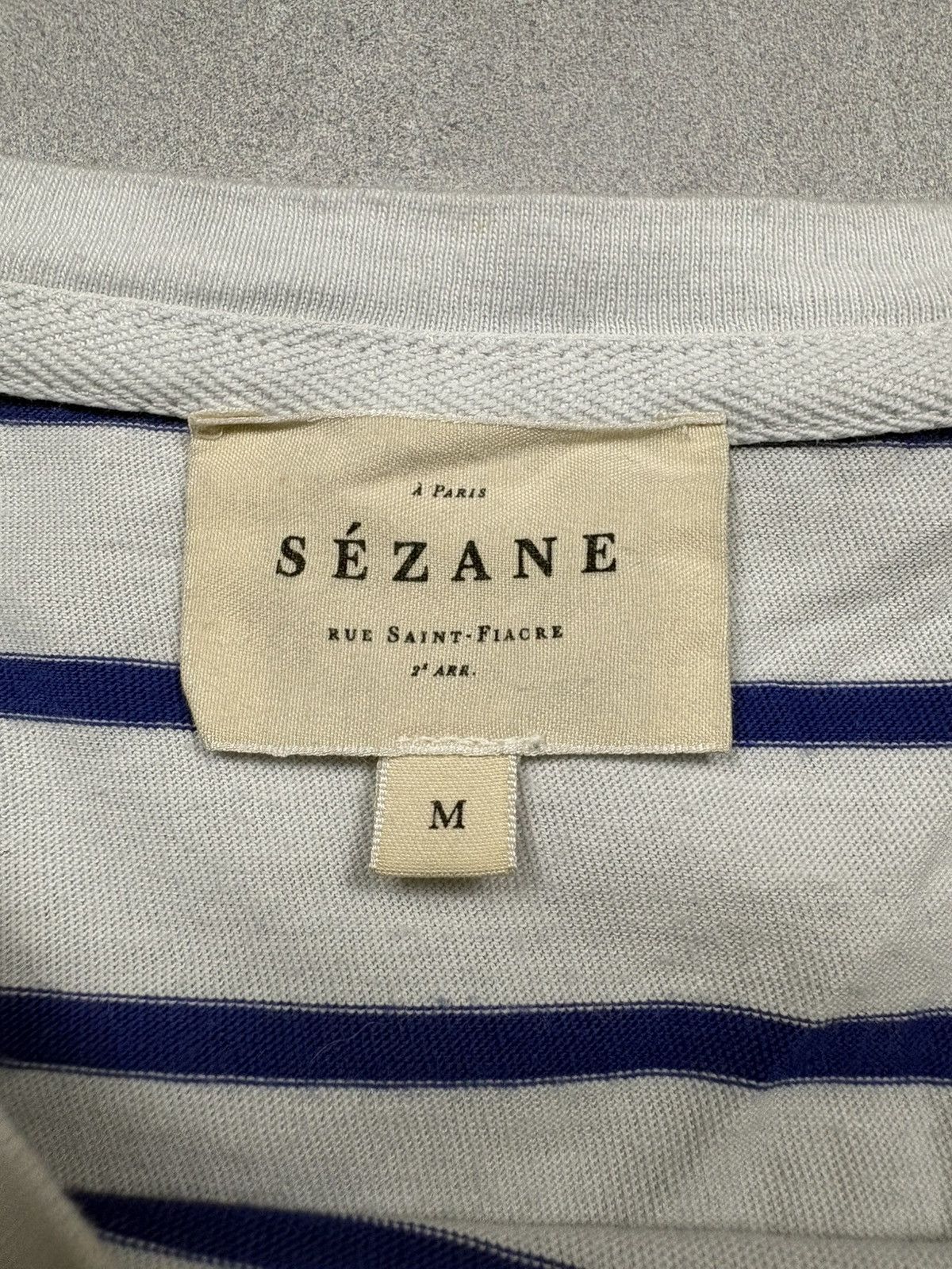 Sezane Sezane Colette Marinière Coeur Striped Heart Embroidery Tee Size M / US 6-8 / IT 42-44 - 6 Thumbnail