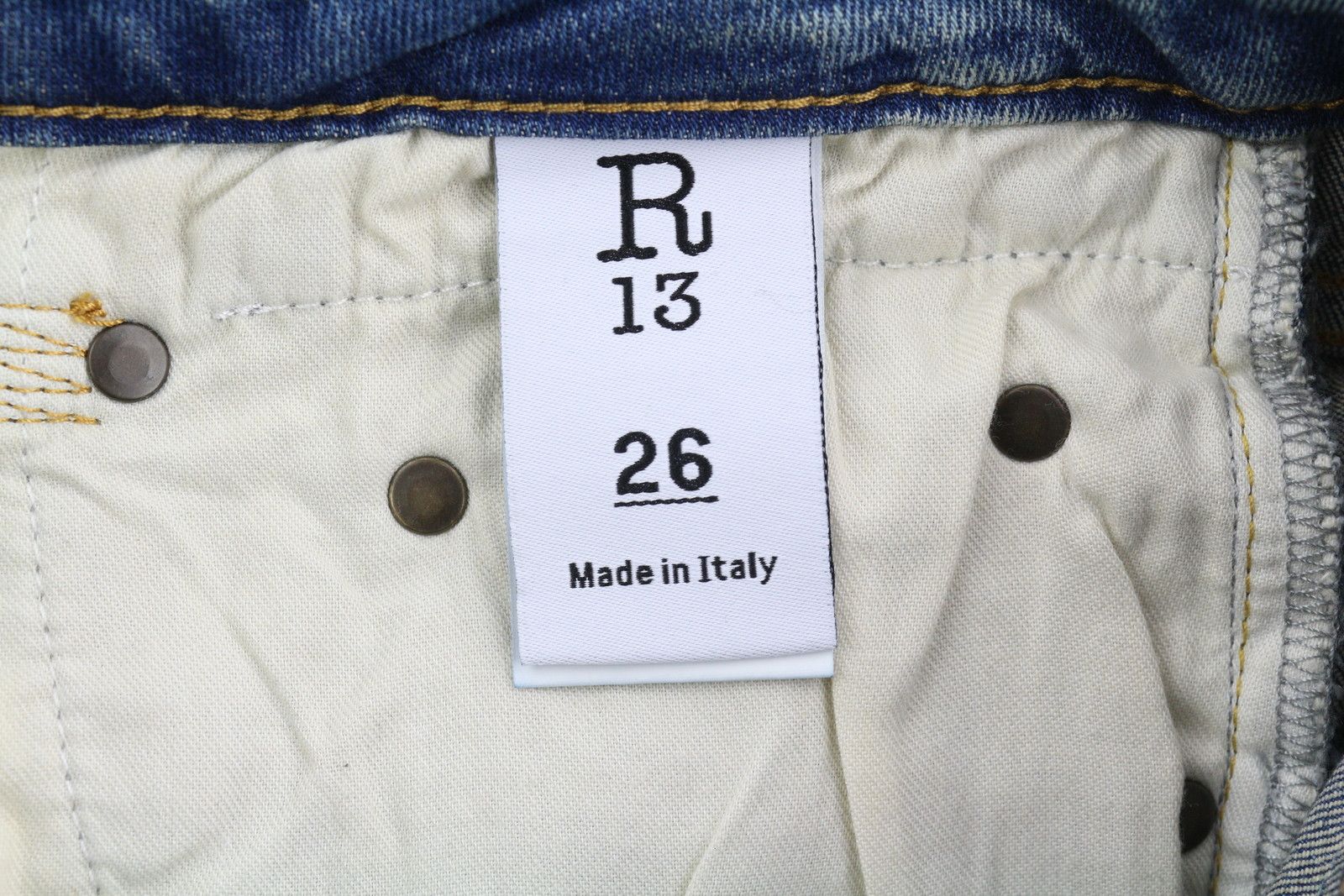 R13 BOY STRAIGHT 26 Ankle Cropped Washed Blue Kelly 84490 Size 26" / US 2 / IT 38 - 9 Thumbnail