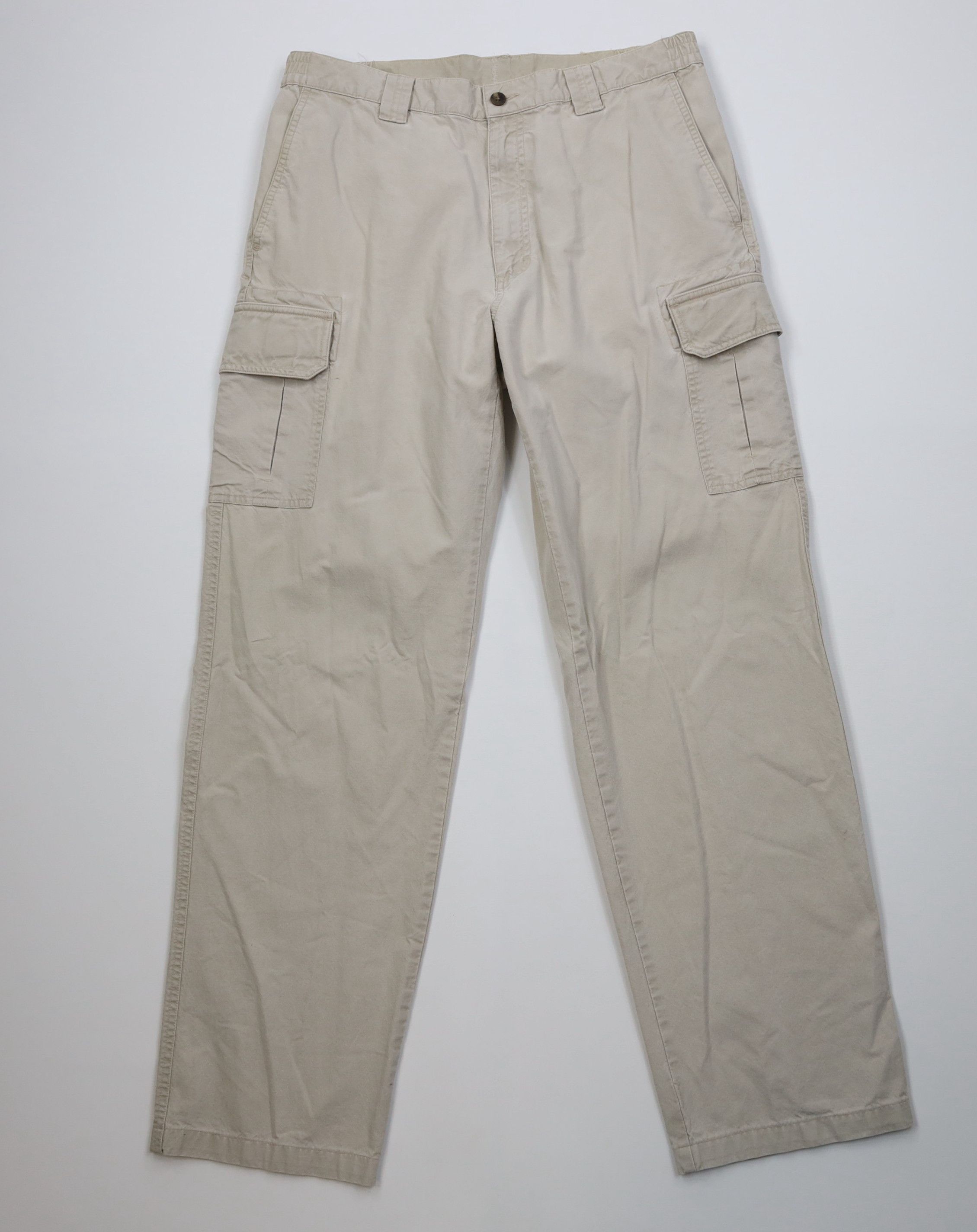 L.L. Bean Vintage 90s LL Bean Tropic Weight Wide Leg Cargo Pants Size US 33 - 1 Thumbnail