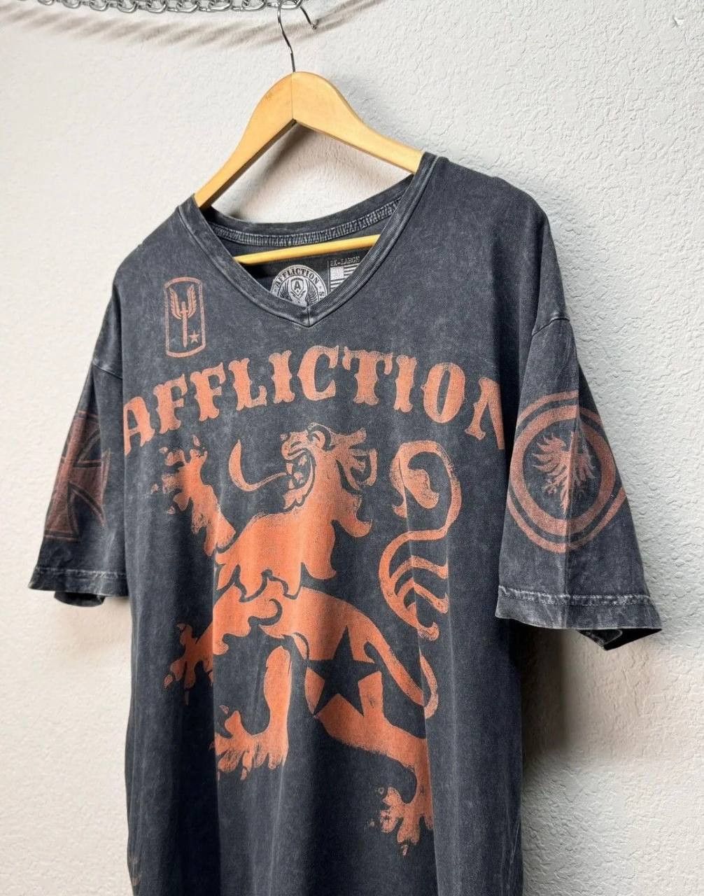 Affliction × Vintage Affliction Double Skull Tee Vintage Black Size US XL / EU 56 / 4 - 5 Thumbnail