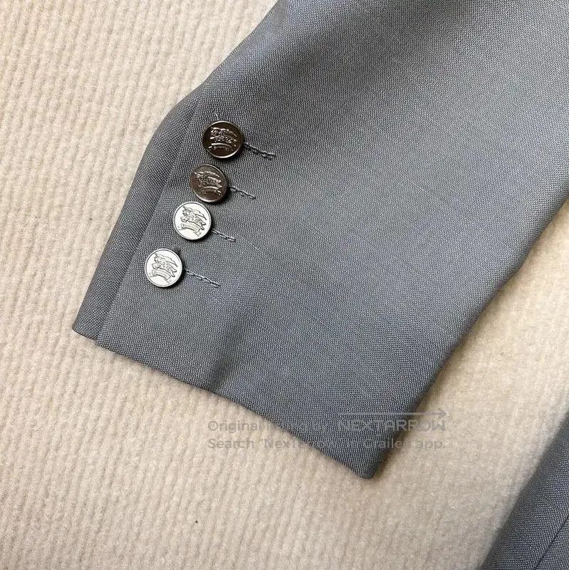Burberry Burberry Gray Wool Men's Blazer Jacket. Size US L / EU 52-54 / 3 - 4 Thumbnail