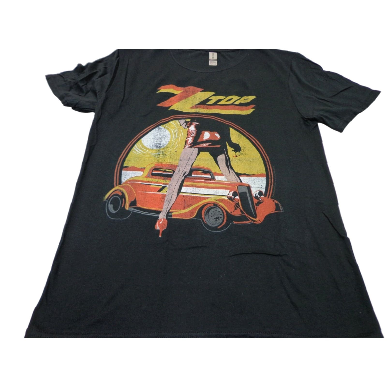 Etro ZZ Top T-Shirt Mens Graphic Tee Black 100% Cotton Short Sleeve Crew Neck ZZ Top Legs Licensed Rock N Roll Music Retro Band Tee M Size US M / EU 48-50 / 2 - 1 Thumbnail