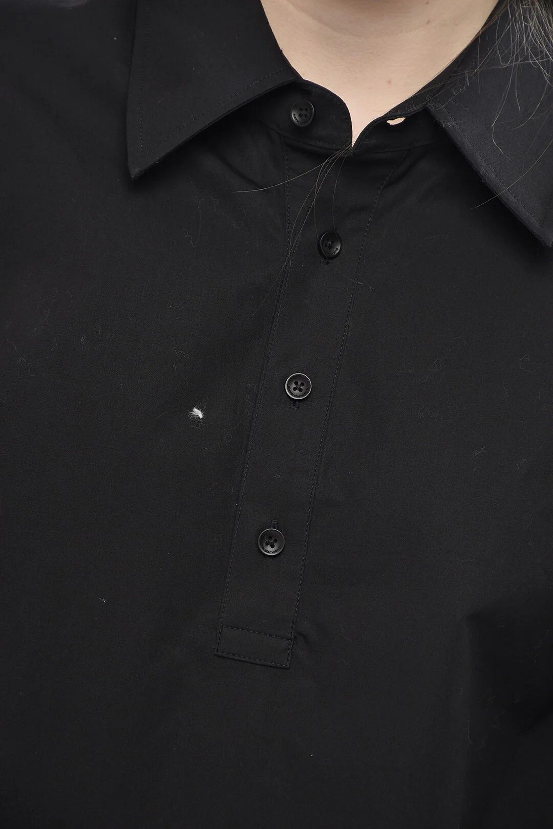 Alexander Wang og1mm0426 Cropped-Fit Cotton Shirt in Black Size L / US 10 / IT 46 - 3 Thumbnail