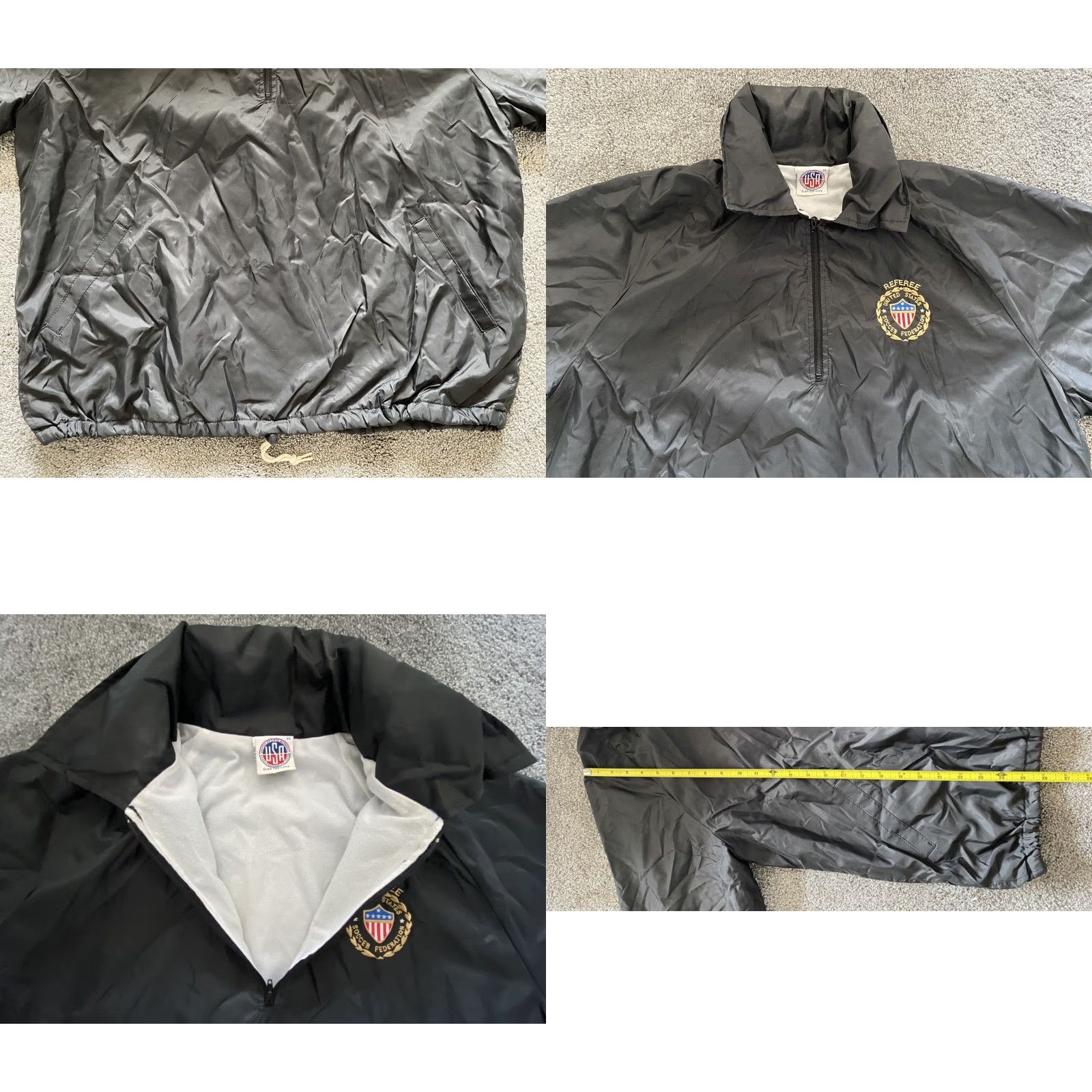 Vintage VINTAGE United States Soccer Federation Nylon Jacket XL Black United Sports Apparel Jacket Men XL Black Sports USA Windbreaker Pockets Size US XL / EU 56 / 4 - 8 Thumbnail