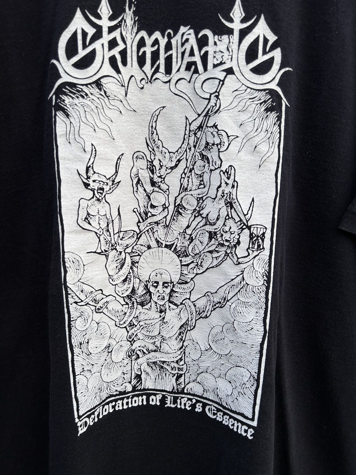 Band Tees 00s Vintage Grimfaug Defloration Of Life’s Essence T-Shirt Size US XL / EU 56 / 4 - 2 Thumbnail