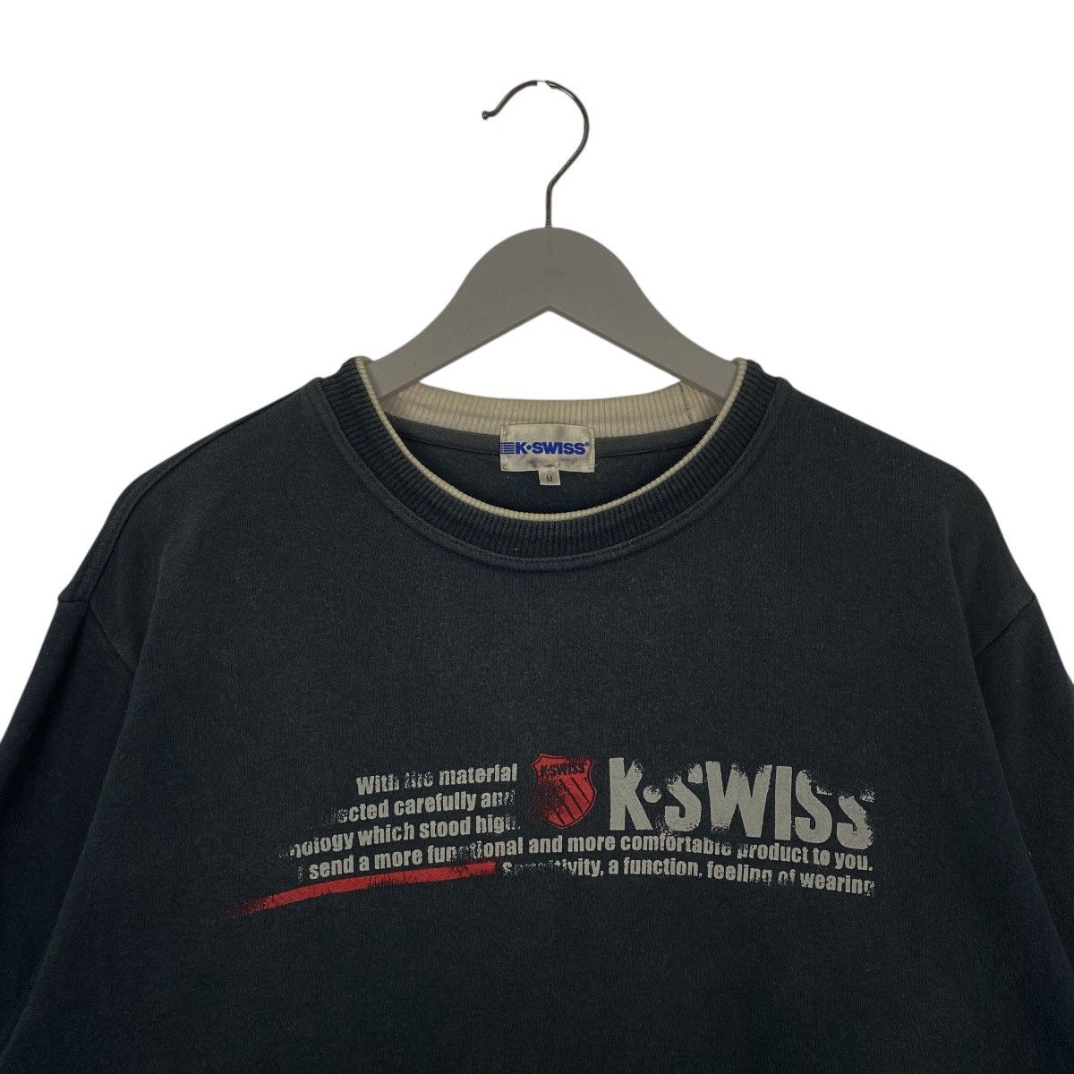 Vintage Vintage K-Swiss Sweatshirt Crewneck Big Logo Black Size M Size US M / EU 48-50 / 2 - 4 Thumbnail
