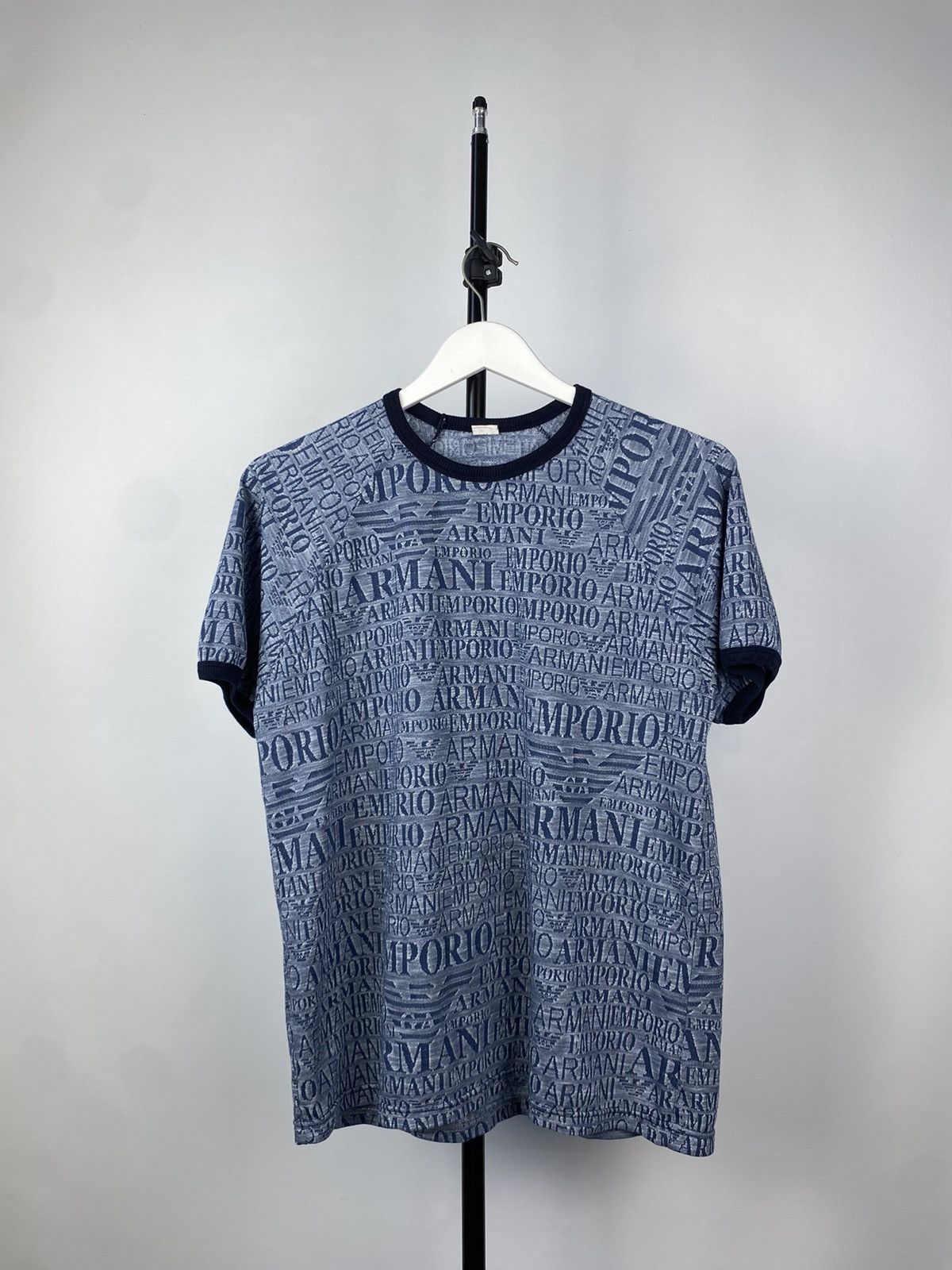 Armani Rare vintage Luxury 90s Multi Logo Armani tee Size US S / EU 44-46 / 1 - 1 Thumbnail