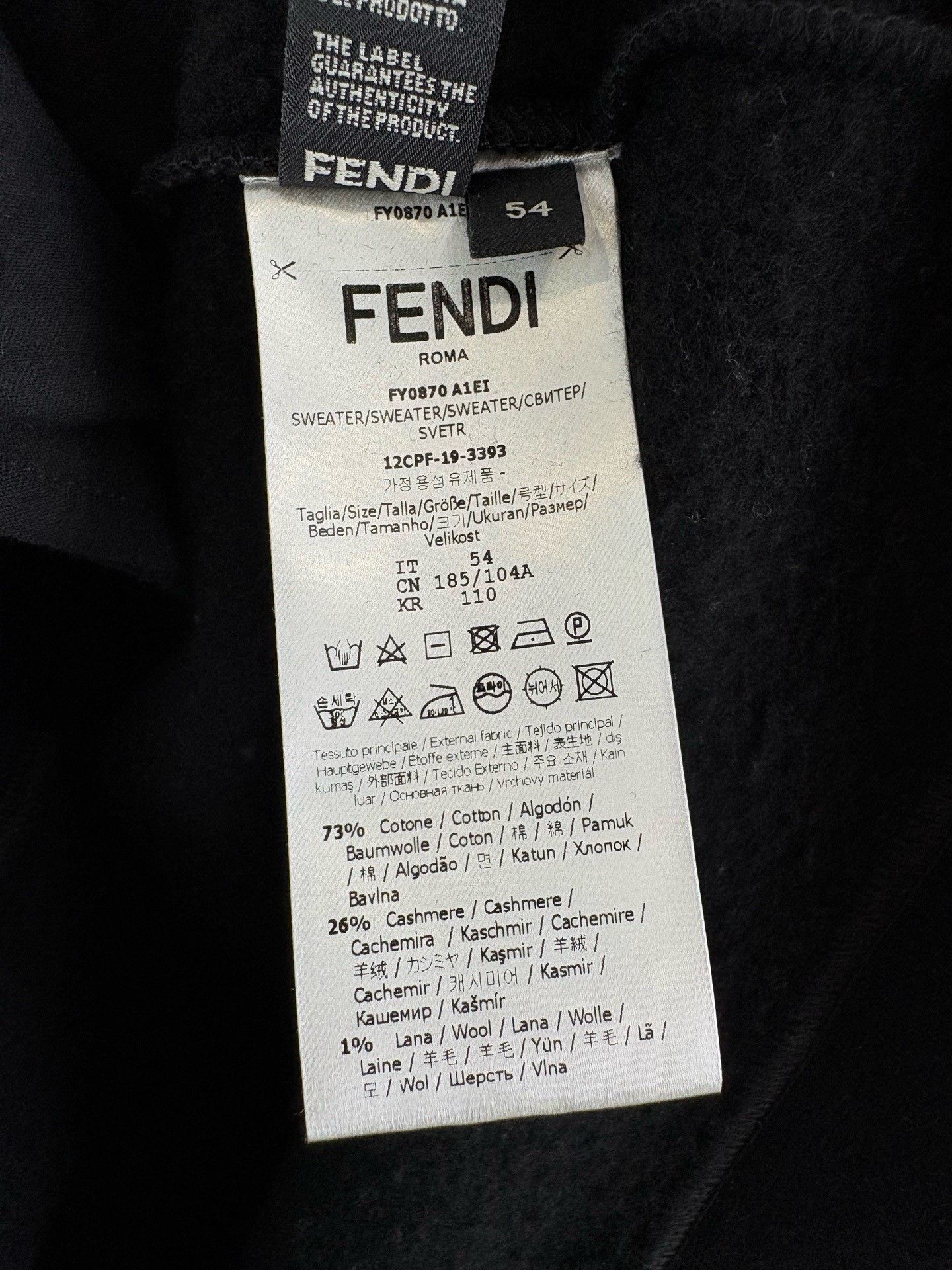 Fendi Fendi Embroidered Double F Logo Cashmere Hoodie Size US XL / EU 56 / 4 - 5 Thumbnail