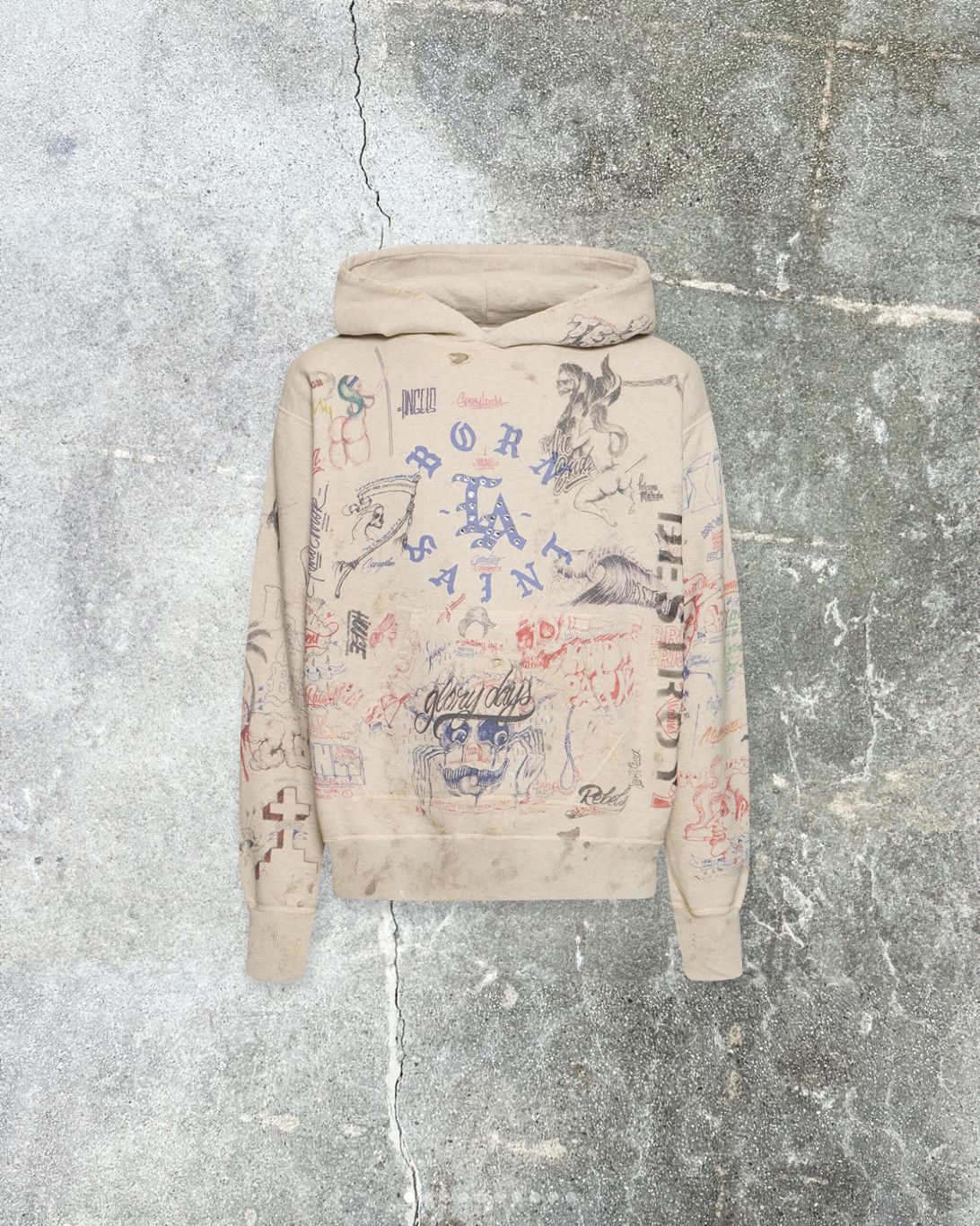 Saint Michael Saint Michael x Born Raised LA Hoodie | Grailed