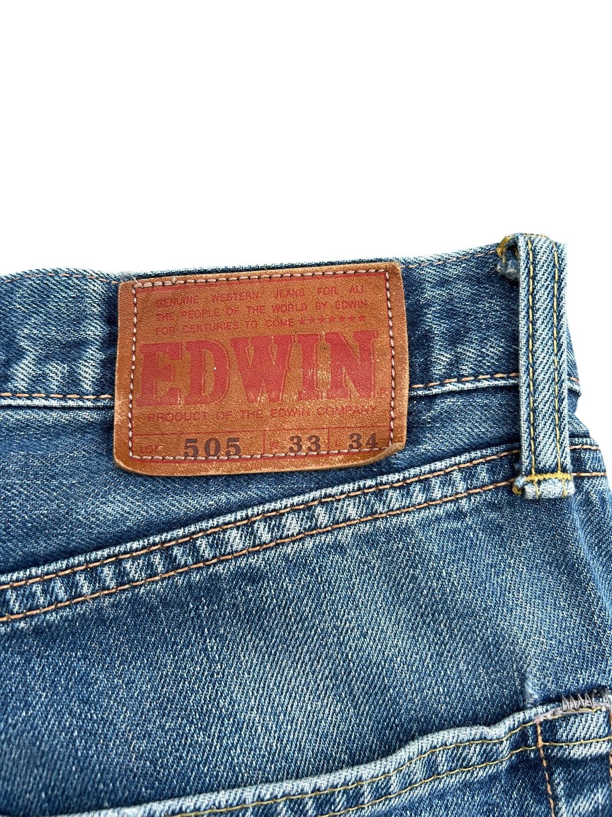 Kapital Vintage Edwin 505 Selvedge Thrashed Distressed Denim Jeans Size US 33 - 5 Thumbnail