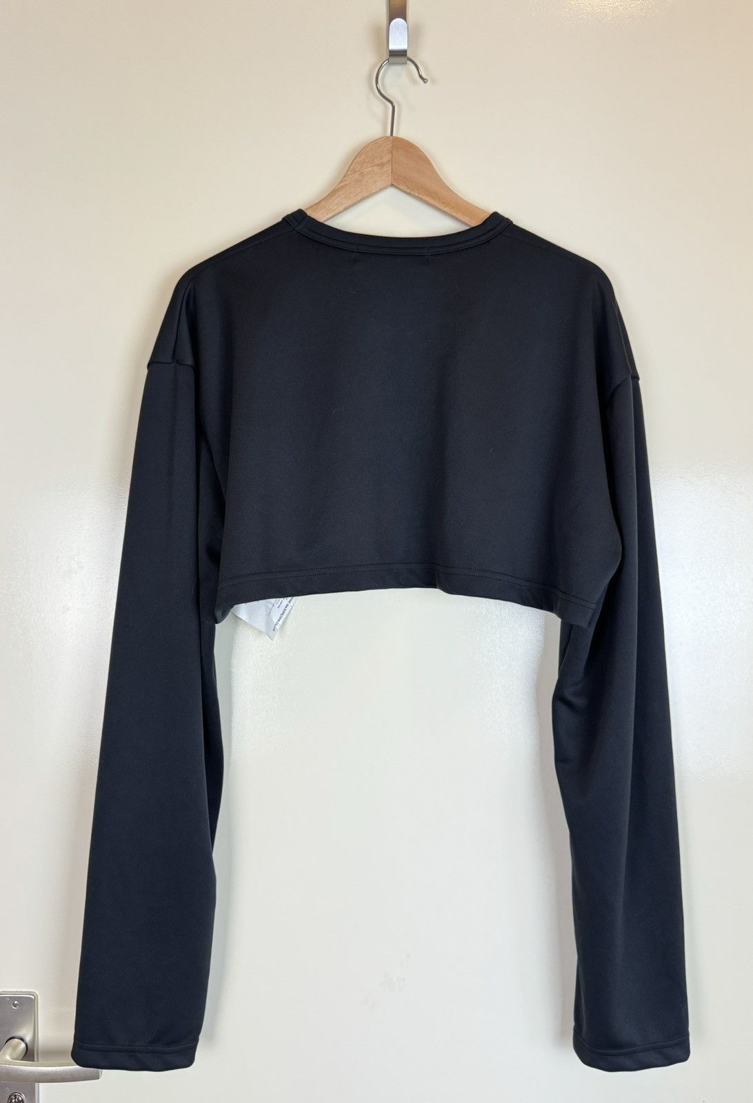 Comme des Garcons × Japanese Brand Comme Des garcons black crop top polyester oversized S Size S / US 4 / IT 40 - 9 Thumbnail