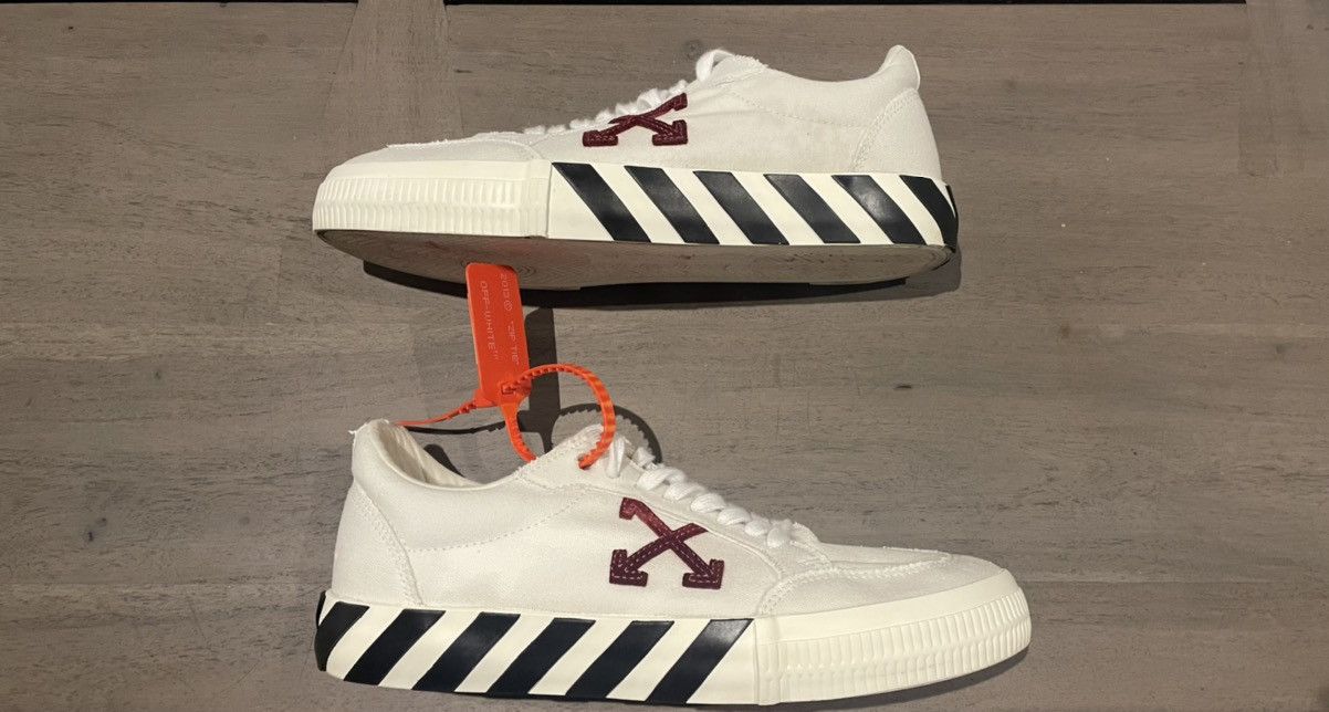 image of Off White Off-White Vulc Low White Violet Shoes, Men's (Size 7.5)