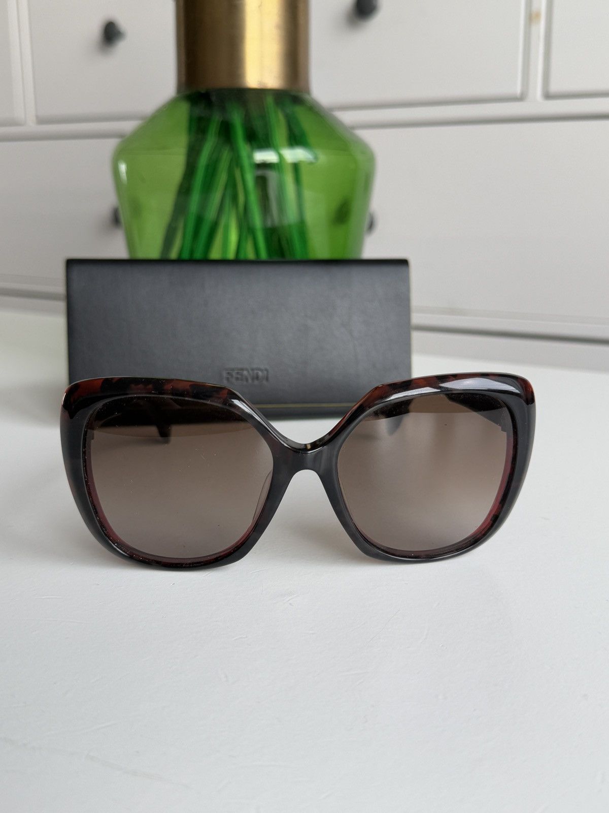Designer × Fendi Vintage y2k Fendi FF logo oversized sunglasses designer 90s Size ONE SIZE - 2 Thumbnail