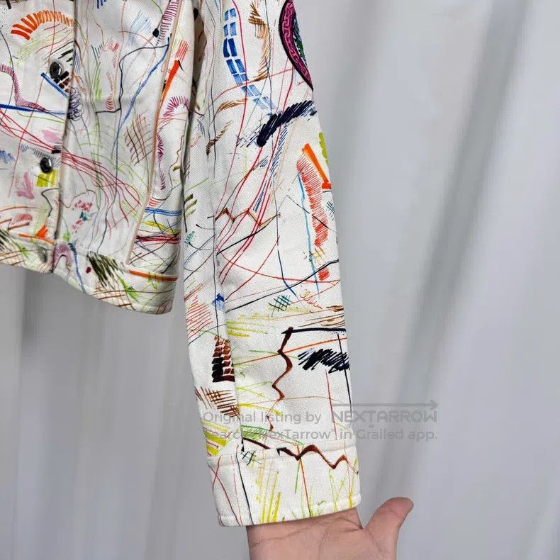Hermes Hermes 23ss Graffiti Embroidered Denim Jacket Size XS / US 0-2 / IT 36-38 - 4 Thumbnail