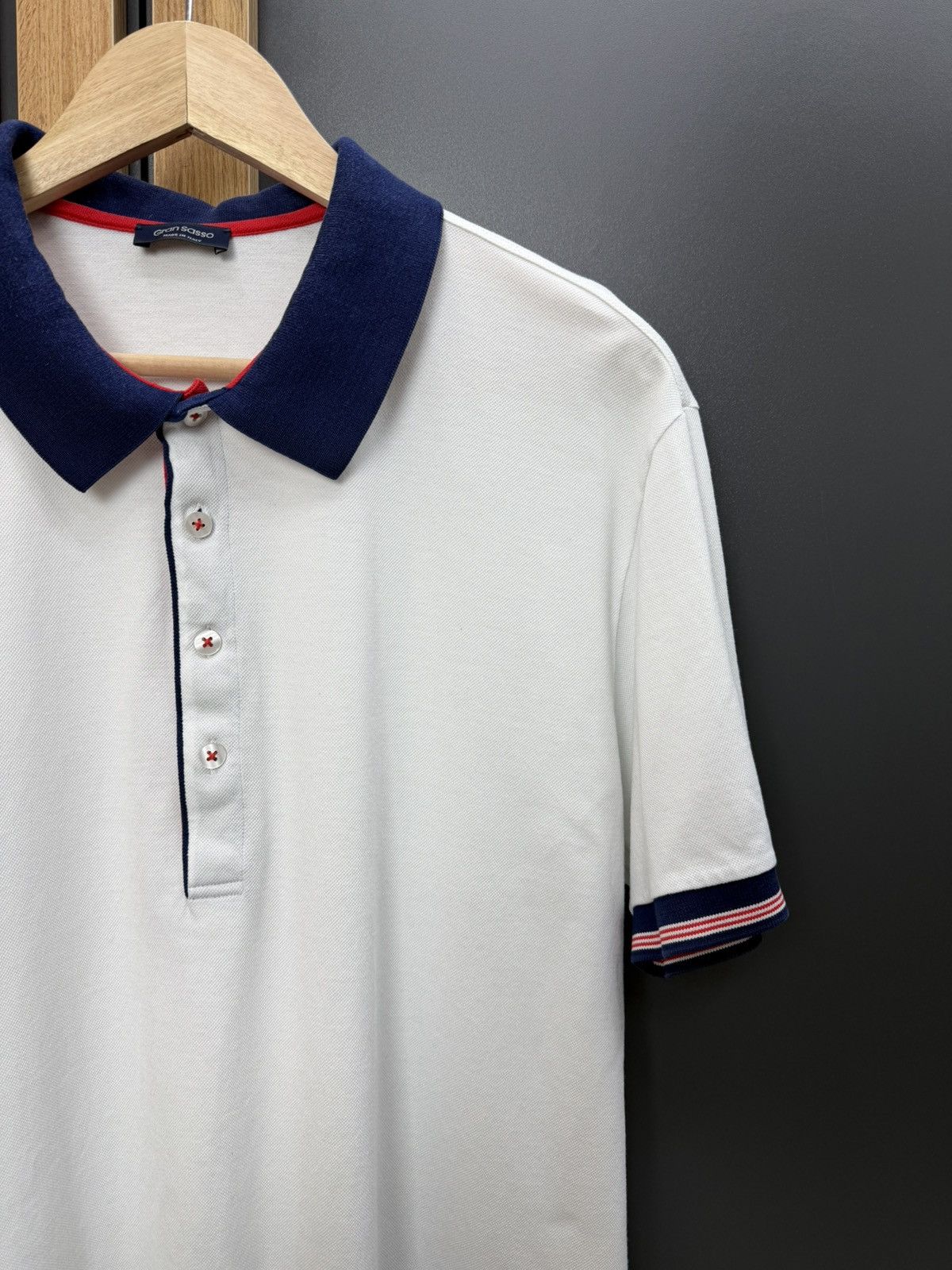 Gran Sasso Gran Sasso Italy White Polo Shirt Size 58 Size US XXL / EU 58 / 5 - 3 Thumbnail