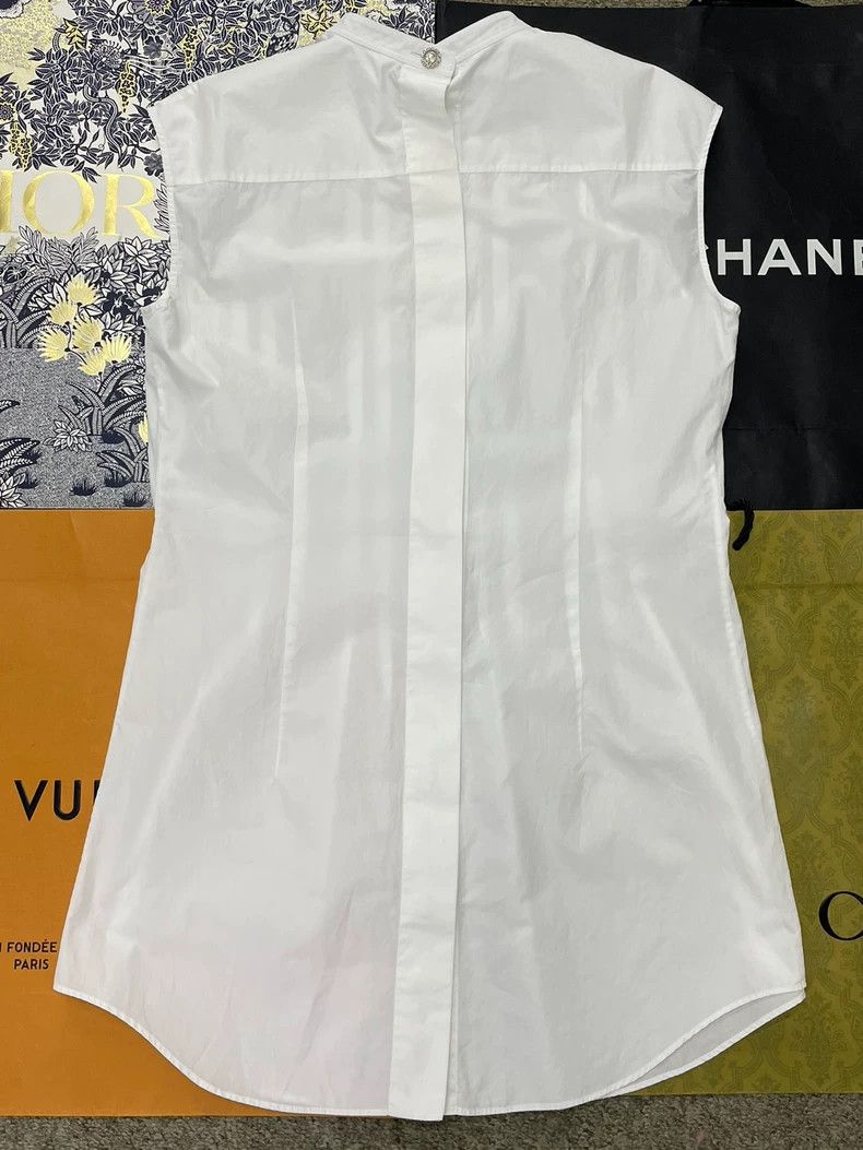 Chanel Chanel White sleeveless shirt dress Size XS / US 0-2 / IT 36-38 - 2 Thumbnail