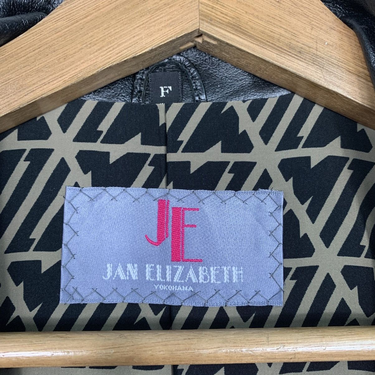 Japanese Brand Jan Elizabeth Checkered Leather Jacket Size M / US 6-8 / IT 42-44 - 15 Thumbnail