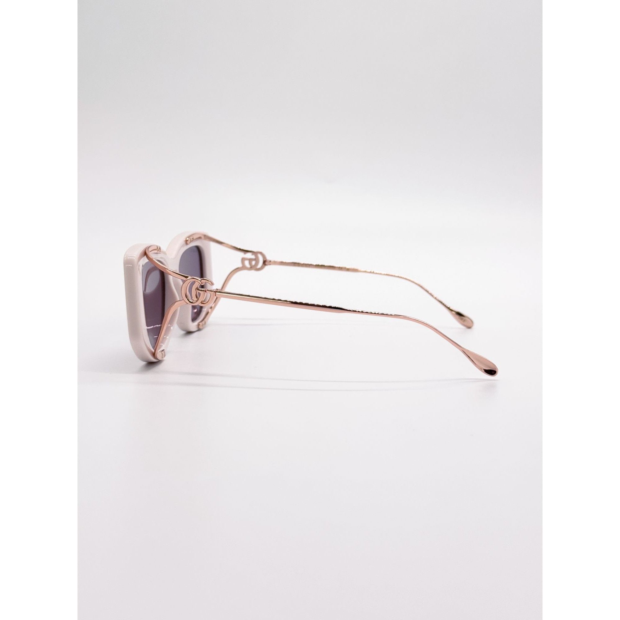 Gucci NEW GUCCI SUNGLASSES GG1566S 003 WHITE/GOLD WOMEN Size ONE SIZE - 7 Thumbnail