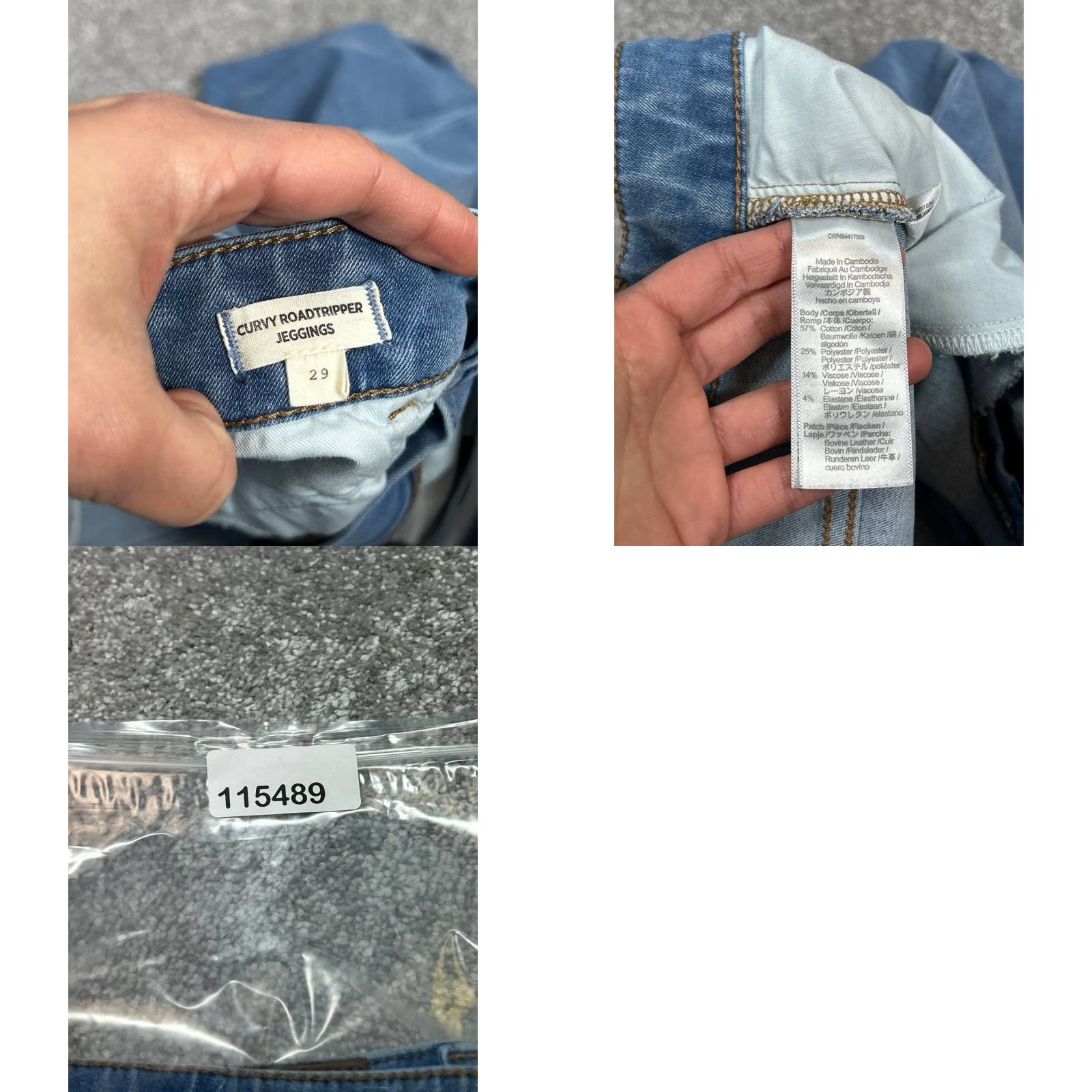 Everlane Everlane Jeans Women 29 Blue Denim Logo Cotton Spandex Curvy Roadtripper Jeggings 5-Pocket High Rise Regular Inseam 26" Vintage No Size 29" - 8 Thumbnail