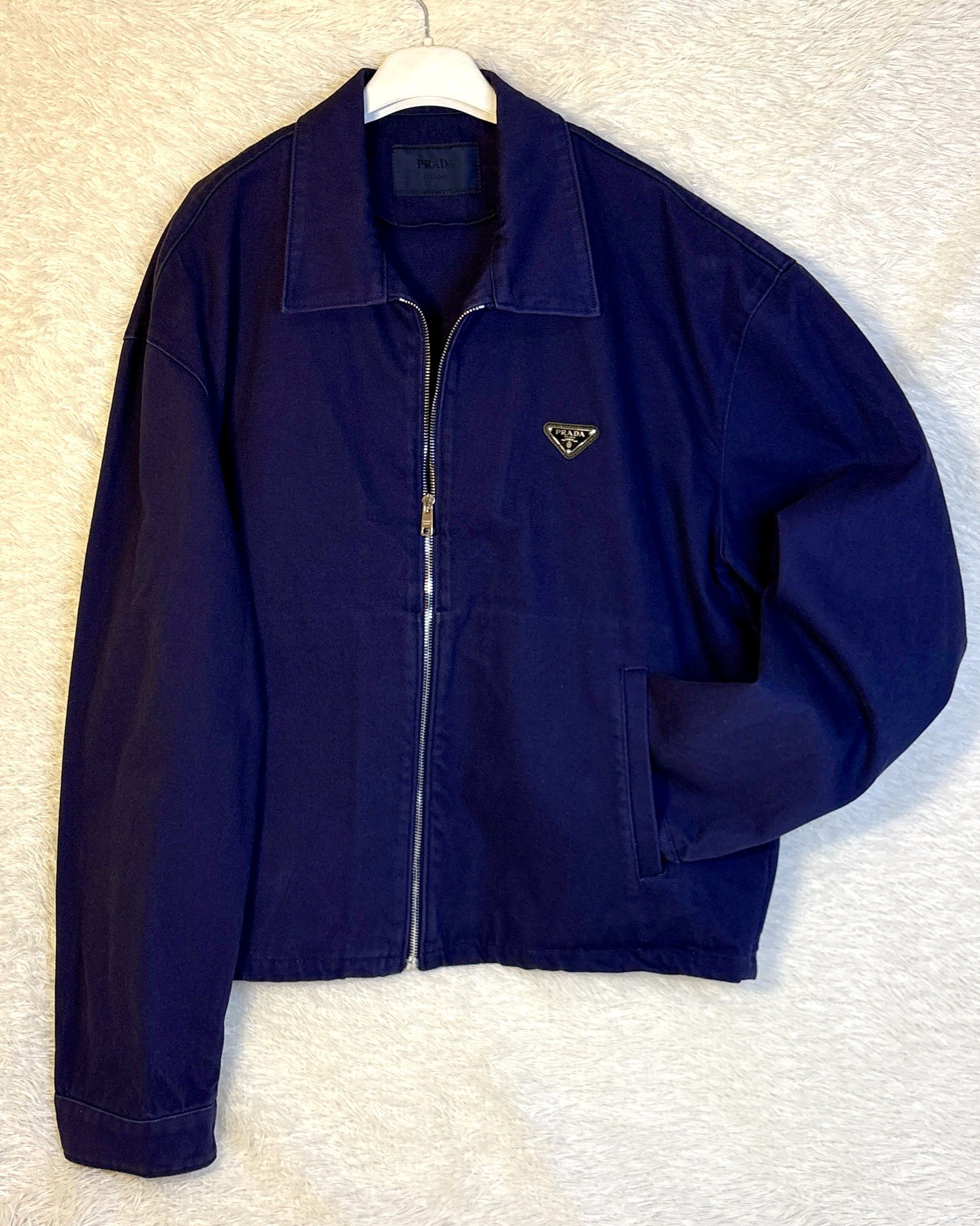 Prada Prada SS 2025 Cotton Denim Bomber Jacket. XL Size US XL / EU 56 / 4 - 2 Thumbnail