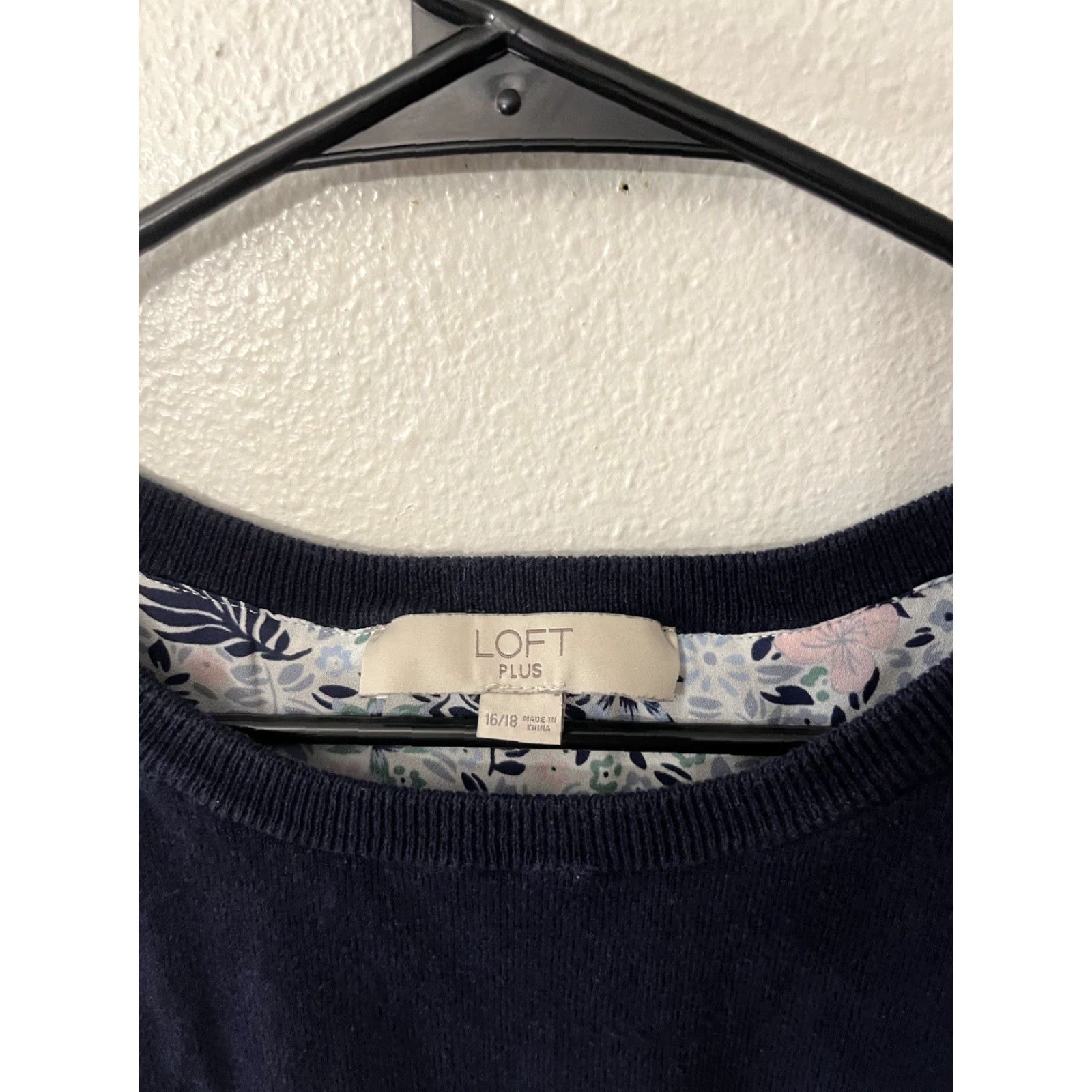 Loft Loft Tank Women Plus 16/18 Navy Floral Blue Womens Size XXL / US 16-18 / IT 52-54 - 3 Thumbnail