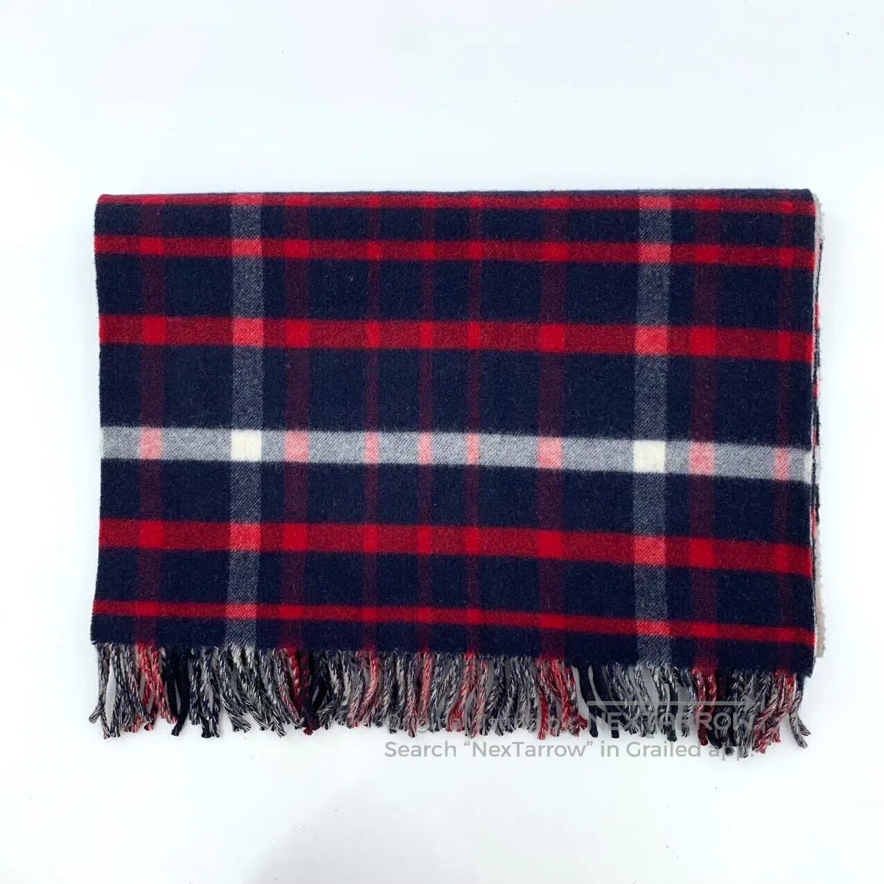 Burberry Burberry Multicolor Plaid Wool Fringe Scarf| Size ONE SIZE - 1 Thumbnail