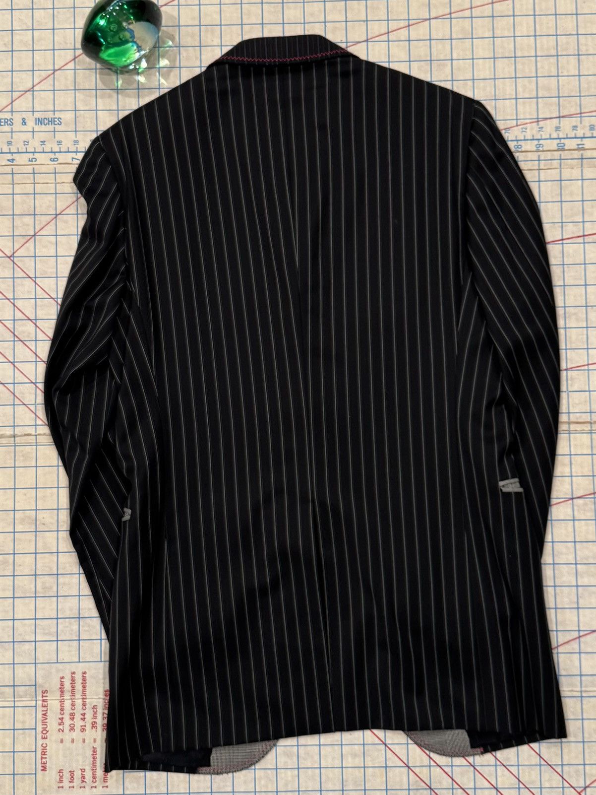 Moschino Moschino Pin Striped Blazer Black Avant Garde Jacket Size 42R - 14 Thumbnail