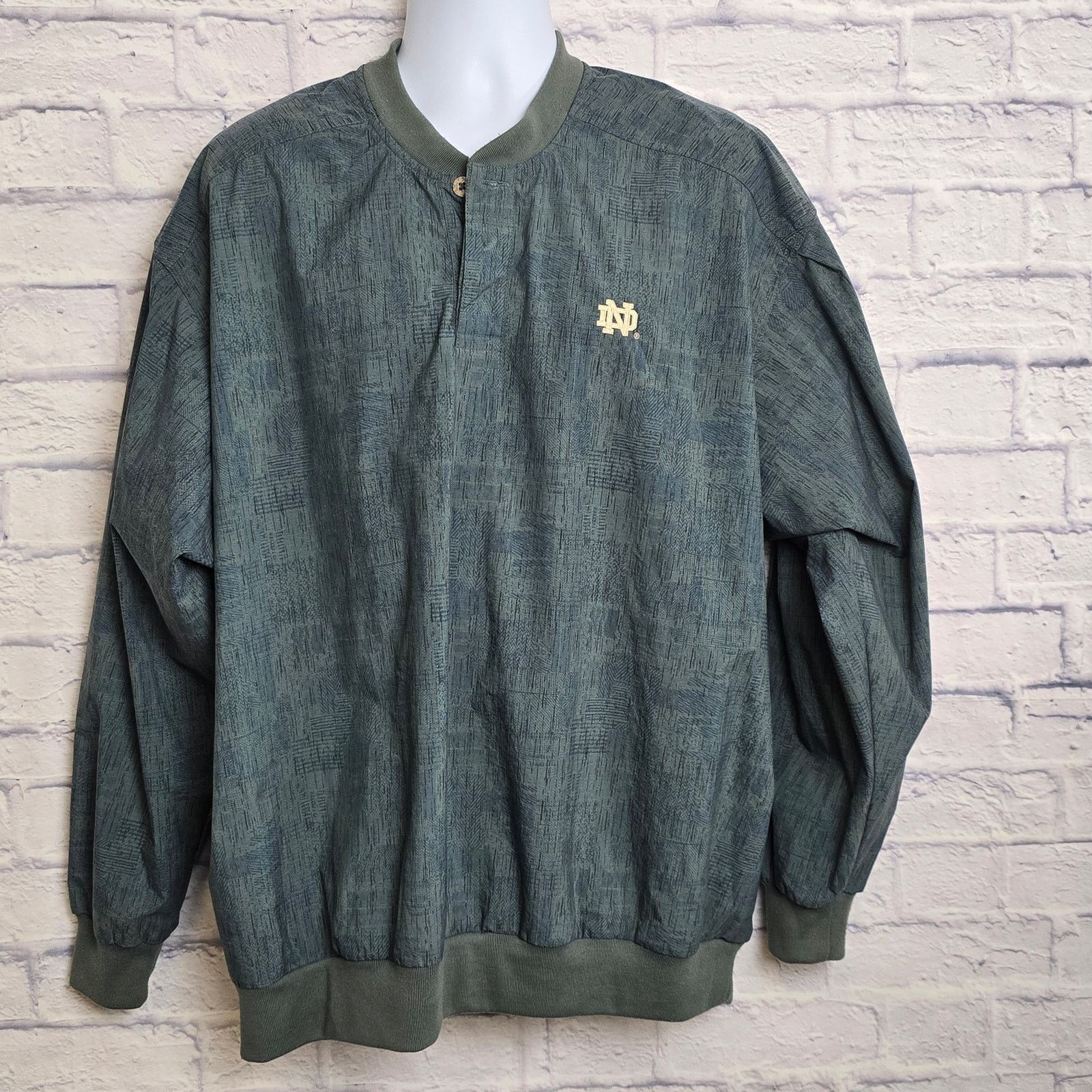 Nike Vintage Nike Golf Notre Dame XL Green 1/4 Button Pullover Size US XL / EU 56 / 4 - 1 Thumbnail