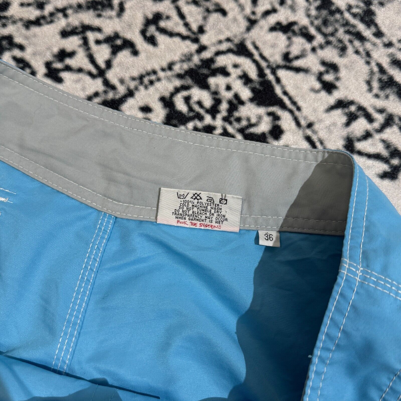 Billabong × Vintage Vintage Billabong Unisex Blue Polyester Shorts Size L 90s Size US 33 - 6 Thumbnail