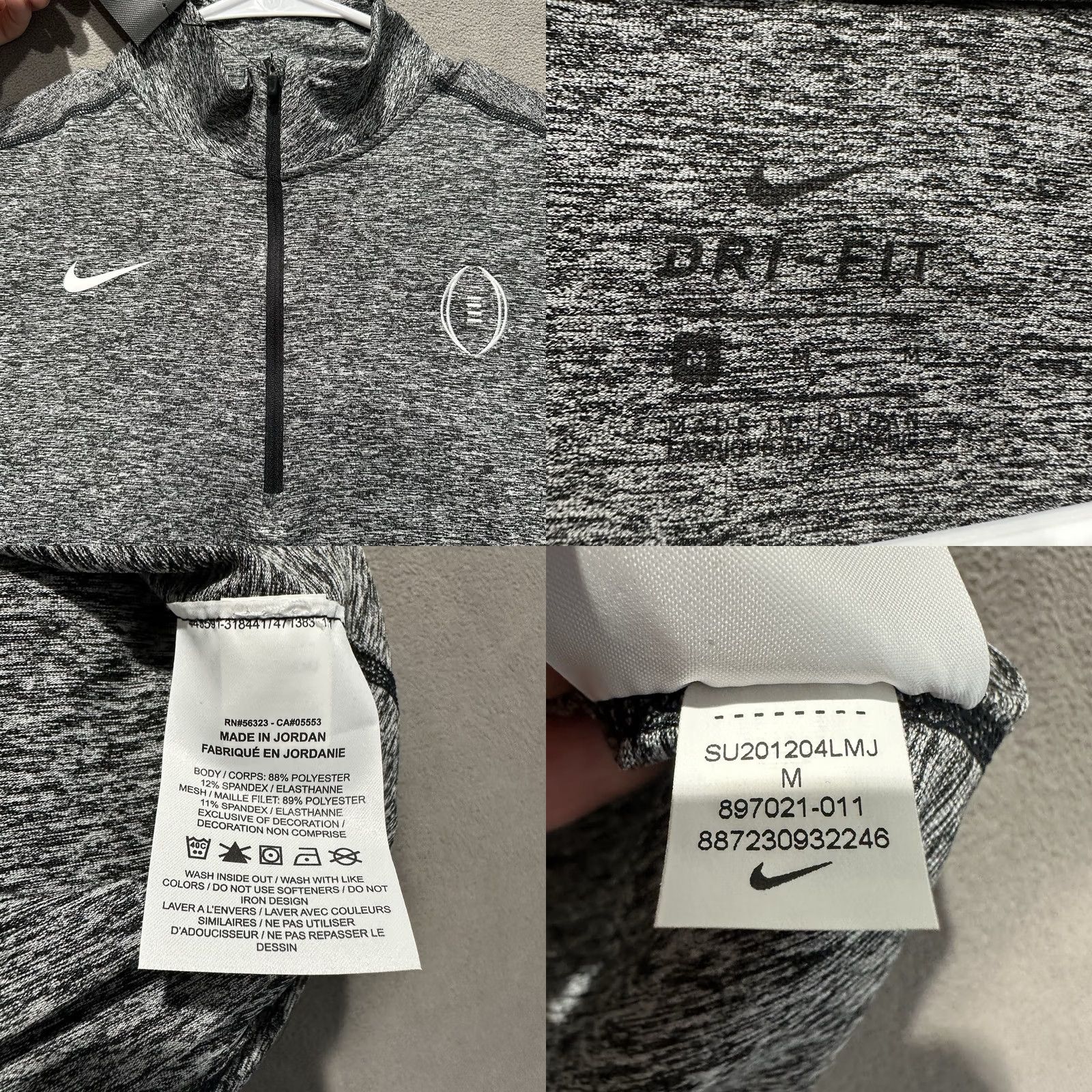 Nike Nike Dri-Fit Element 1/2 Zip Top Womens M Gray Heather Pullover 897021-011 Size M / US 6-8 / IT 42-44 - 8 Thumbnail