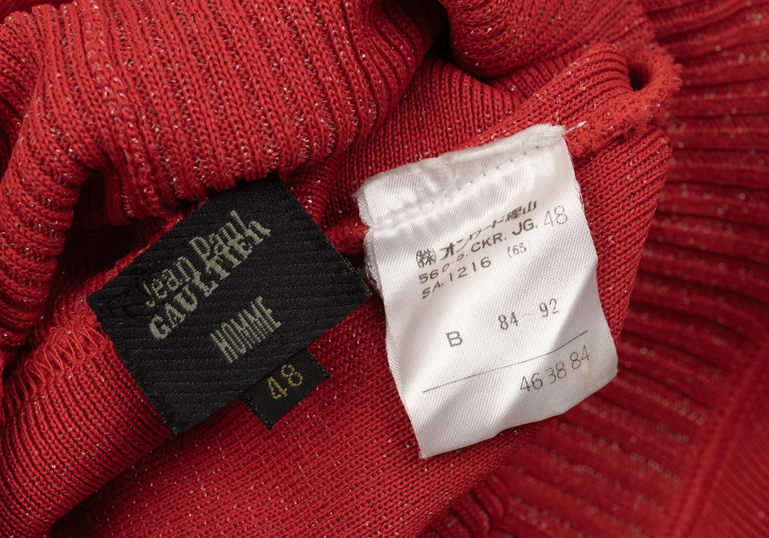Jean Paul Gaultier Turtleneck Knit in Red, Size 48 Size US M / EU 48-50 / 2 - 15 Thumbnail