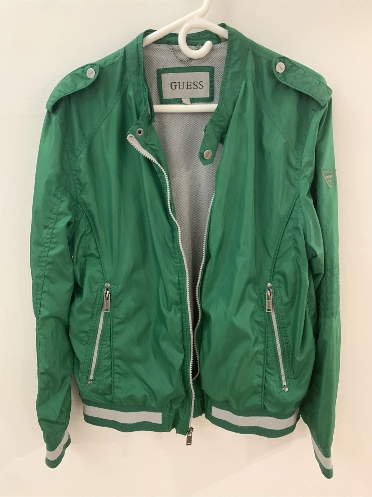 Guess Vintage GUESS Emerald Green Lightweight Jacket Military 2010 Size US L / EU 52-54 / 3 - 1 Thumbnail