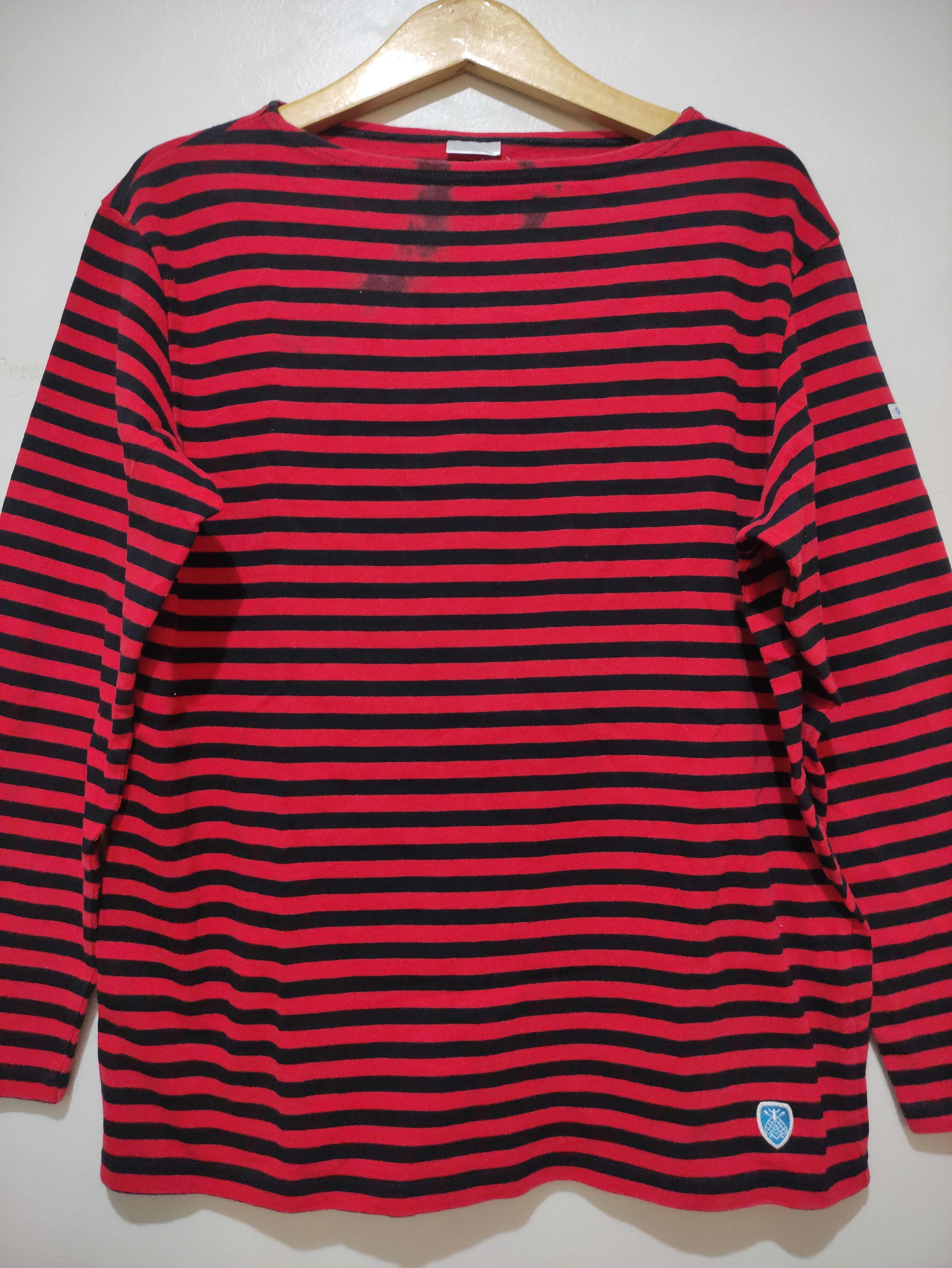 Japanese Brand Vintage Orcival France Red Black Striped Grunge style Size US M / EU 48-50 / 2 - 3 Thumbnail