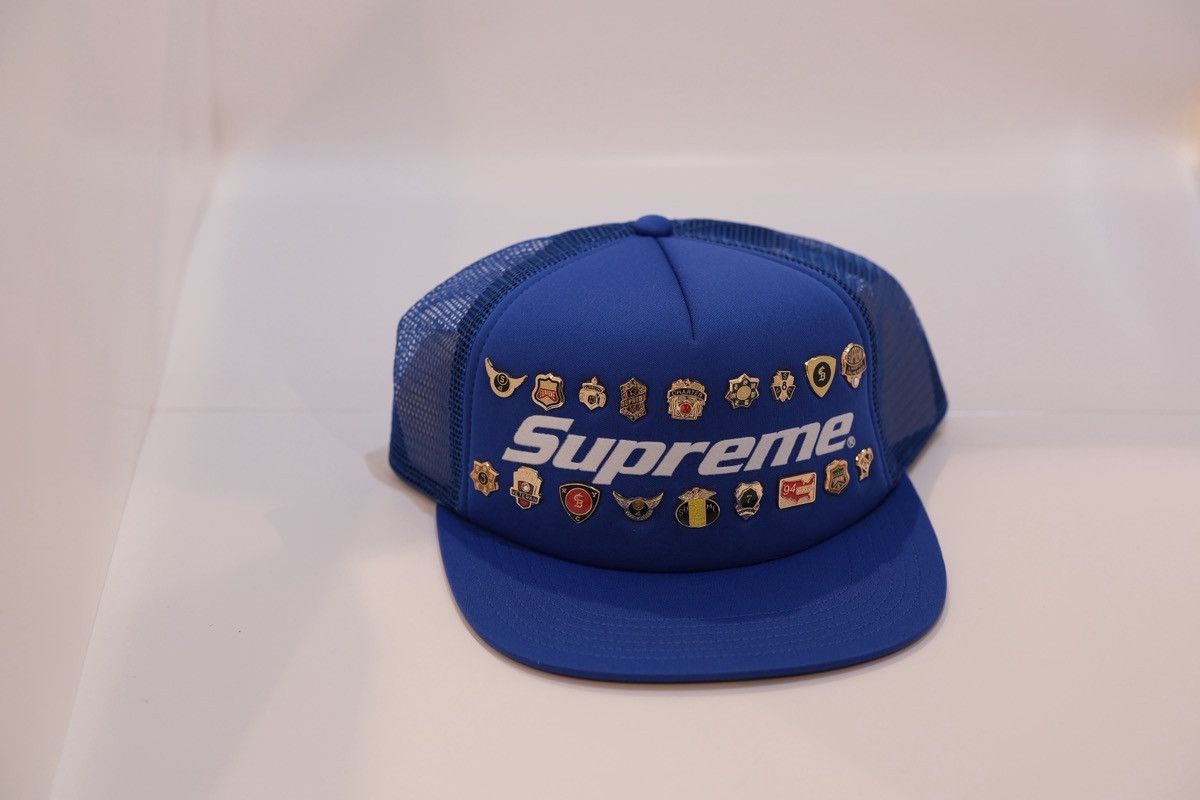 Supreme Supreme Pin Up Mesh Back 5-Panel Hat Navy/White | Grailed