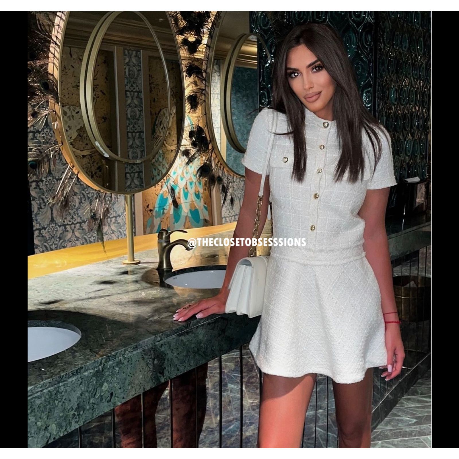 Zara CHANEL VIBES!!! ZARA BLOGGER FAVE!! Textured Short Dress NWT Size L / US 10 / IT 46 - 13 Thumbnail