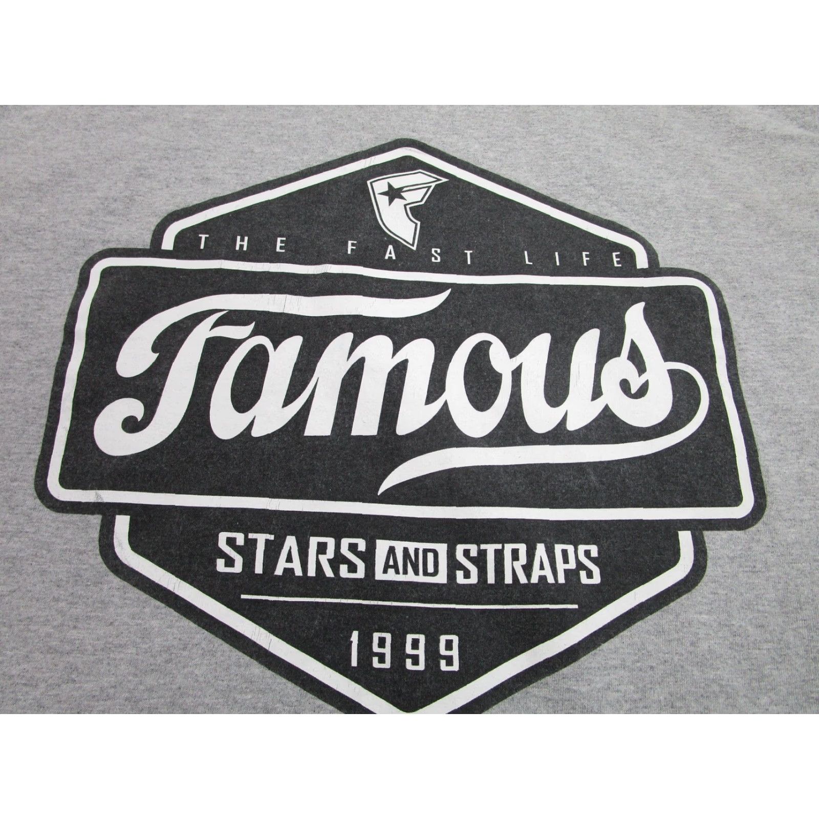 Barker Famous Stars And Straps Shirt Mens M Gray Blink 182 Travis Barker y2k punk Logo Streetwear Graphic Print T-Shirt Men Size US M / EU 48-50 / 2 - 3 Thumbnail