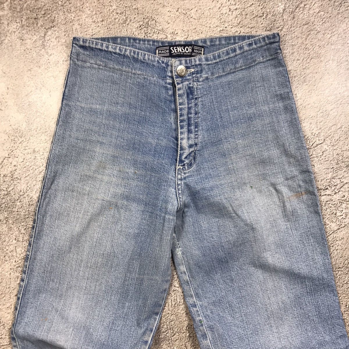 Vintage Vintage Y2K Baggy Distressed Flared Jeans Grunge Logo 24 Size 24" / US 00 / IT 34 - 2 Thumbnail