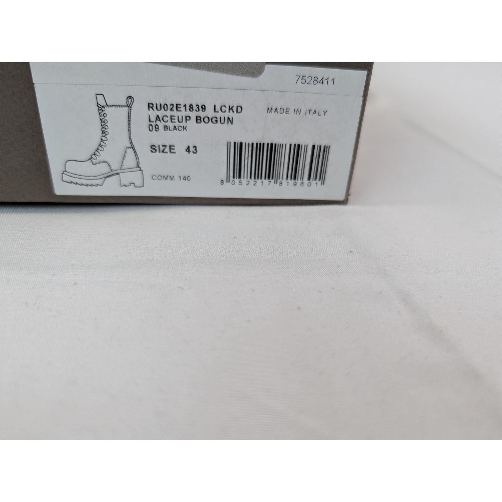 Rick Owens o1rshd1 Lace-up Bogun leather boot with a platform sole Size US 10 / EU 43 - 24 Thumbnail