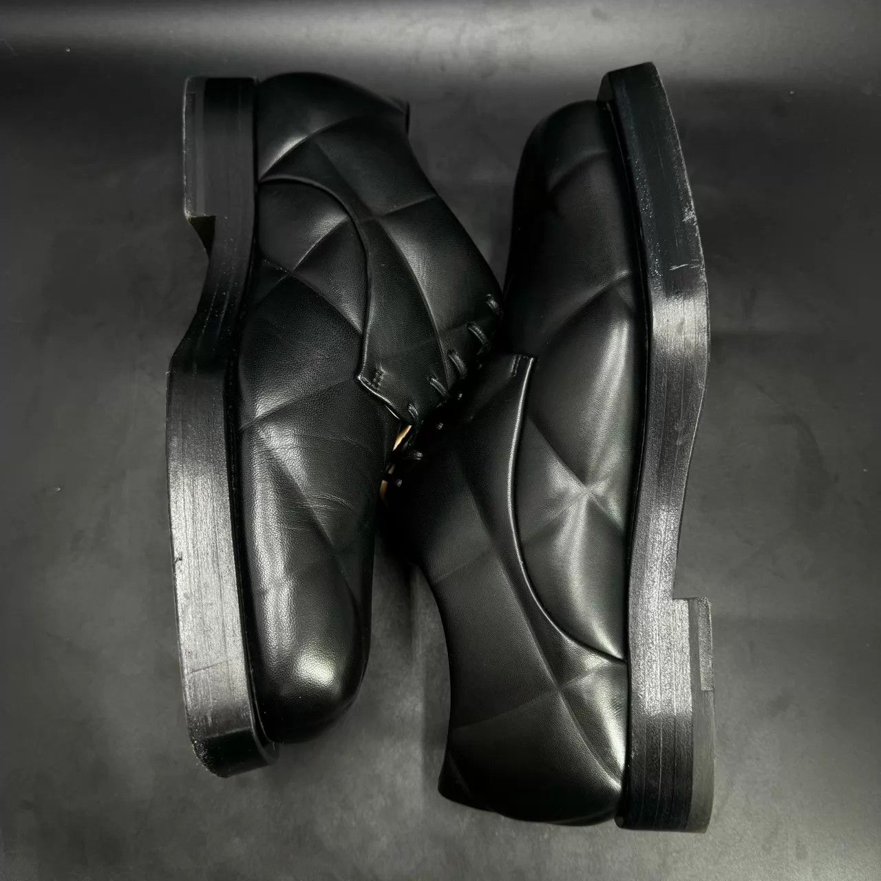 Bottega Veneta BV Intrecciato Square Toe Derby Pineapple 40.5 Worn Once Size US 7.5 / EU 40-41 - 2 Thumbnail