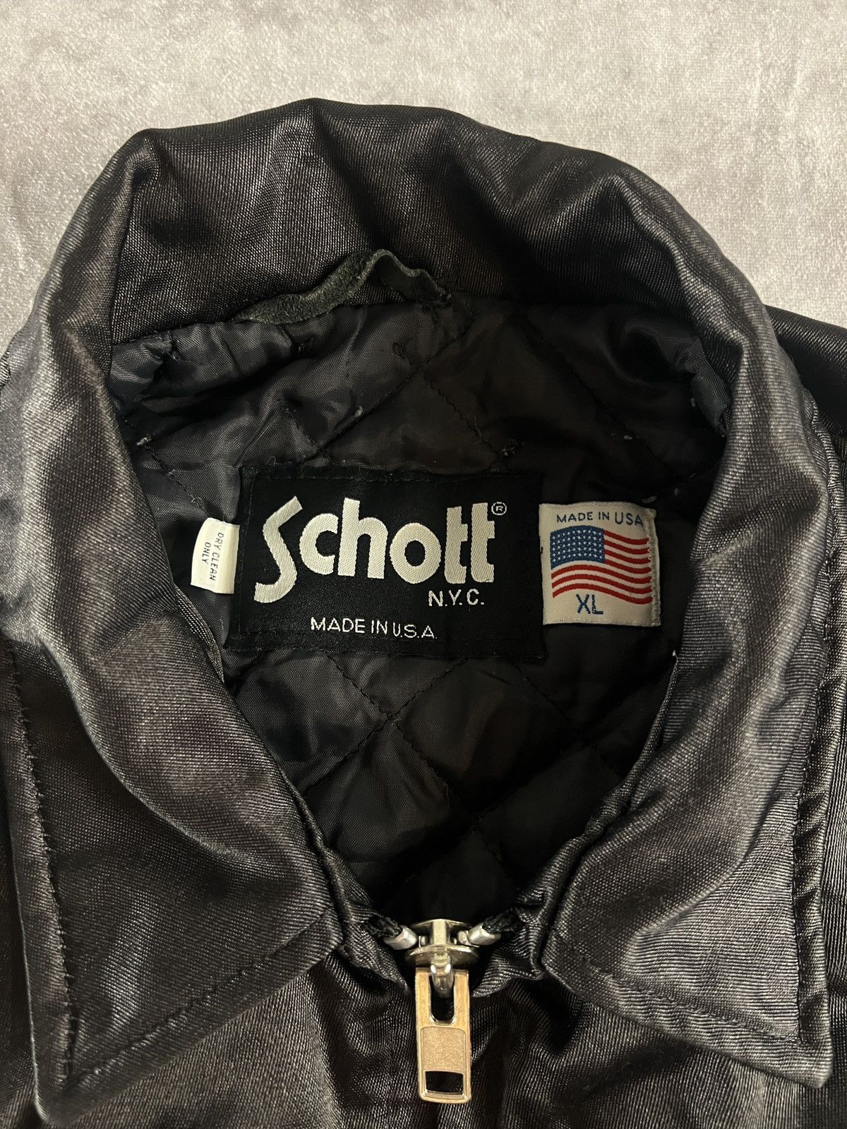 Schott Vintage Schott Motorcycle Nylon Jacket XL Size Size US XL / EU 56 / 4 - 3 Thumbnail
