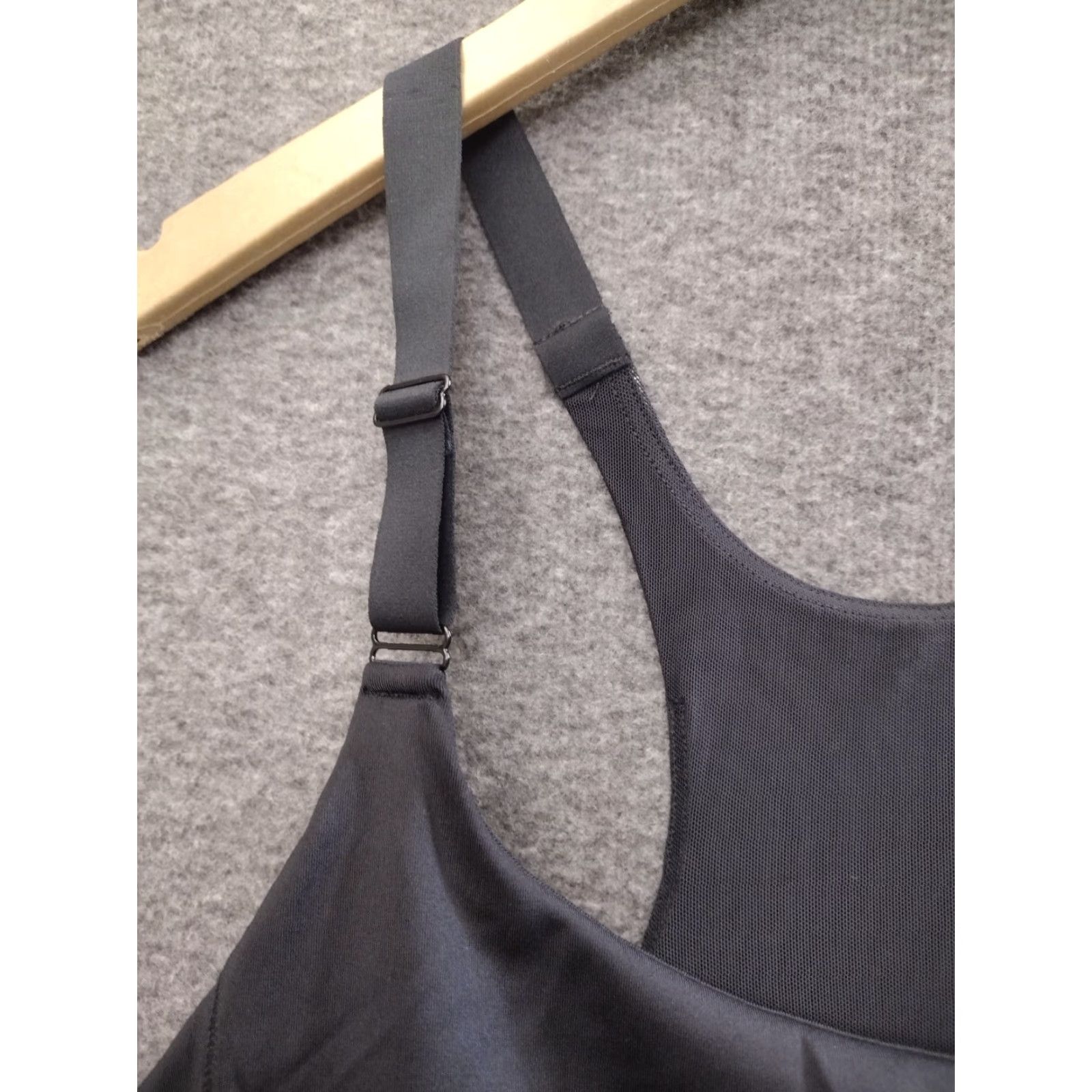 Vintage All In Motion Black Built In Shelf Bra Racerback XXL 214-05-5131 Women Sports Bra Sho r Size ONE SIZE - 3 Thumbnail
