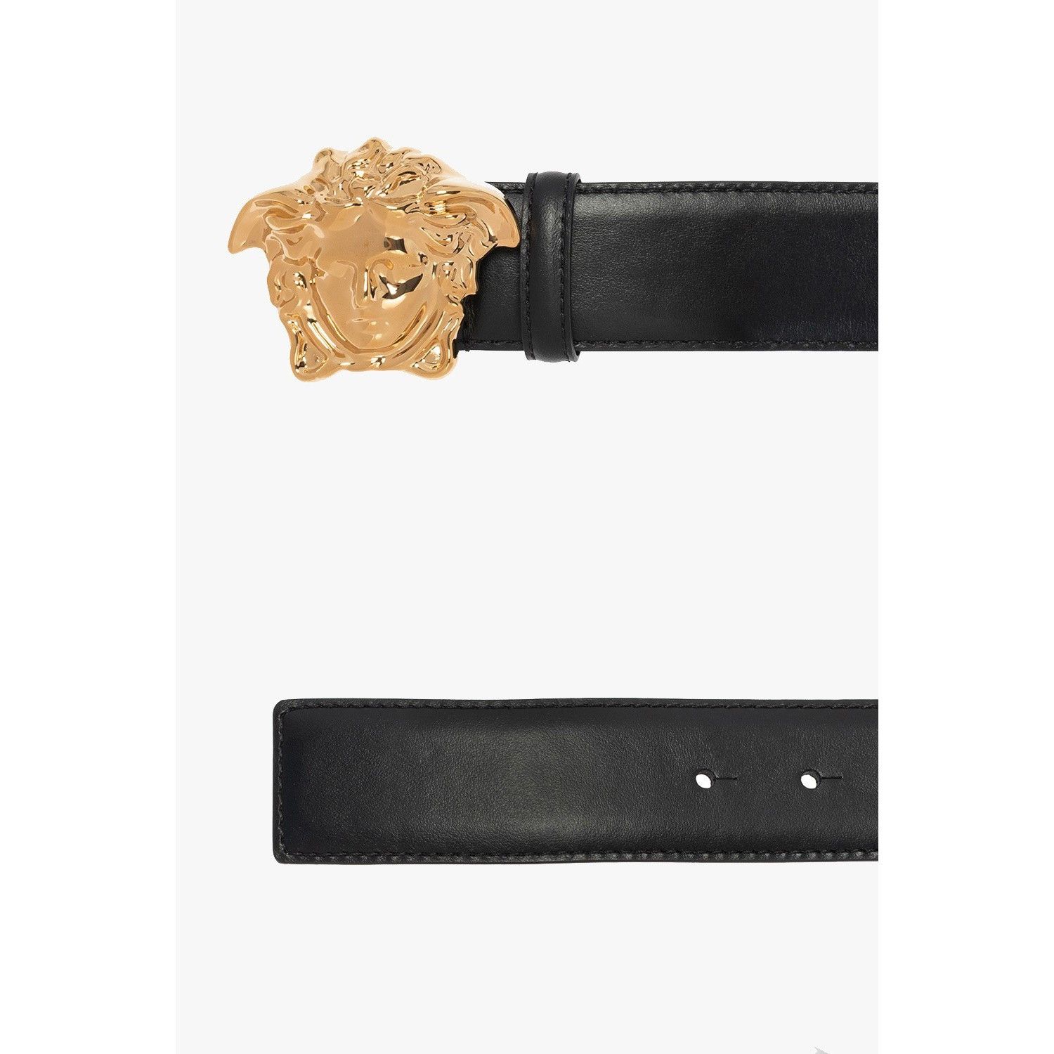 Versace VERSACE Black Leather Belt New & Authentic (Men's size:75;) Size ONE SIZE - 3 Thumbnail