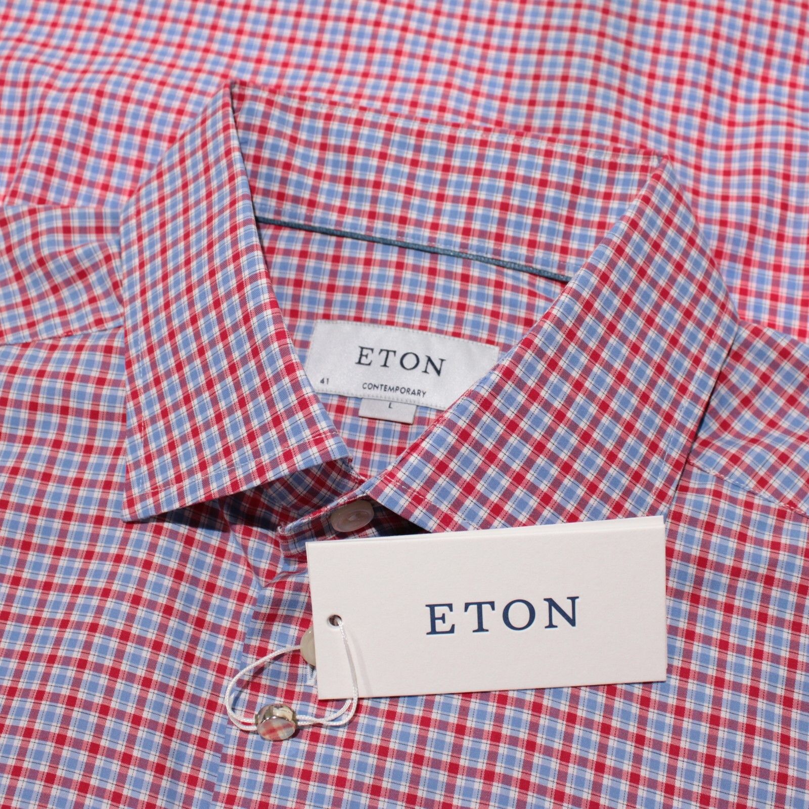 Eton New with tags Shirt Size L US In Red