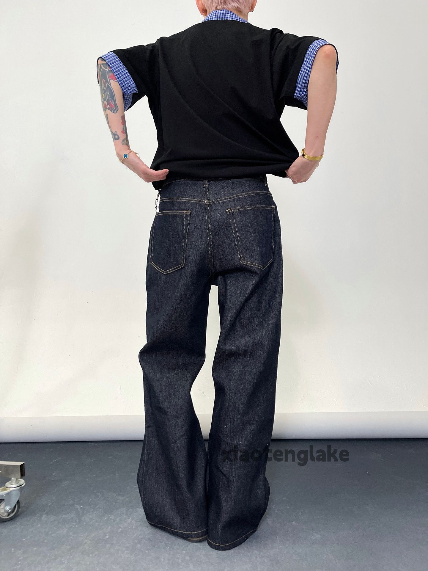 Jean Unisex utility punk yuppie loose baggy cargo jeans Size US 32 / EU 48 - 2 Thumbnail