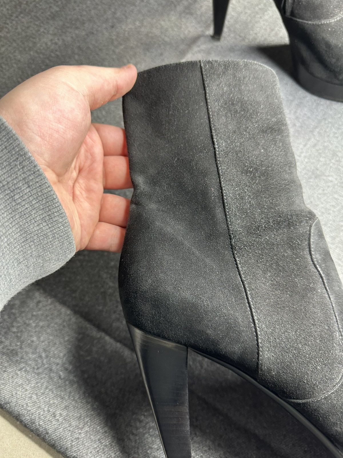 Sergio Rossi Sergio Rossi Suede Ankle Boots High Heel Platform Size 39.5 Size US 8.5 / IT 38.5 - 14 Thumbnail