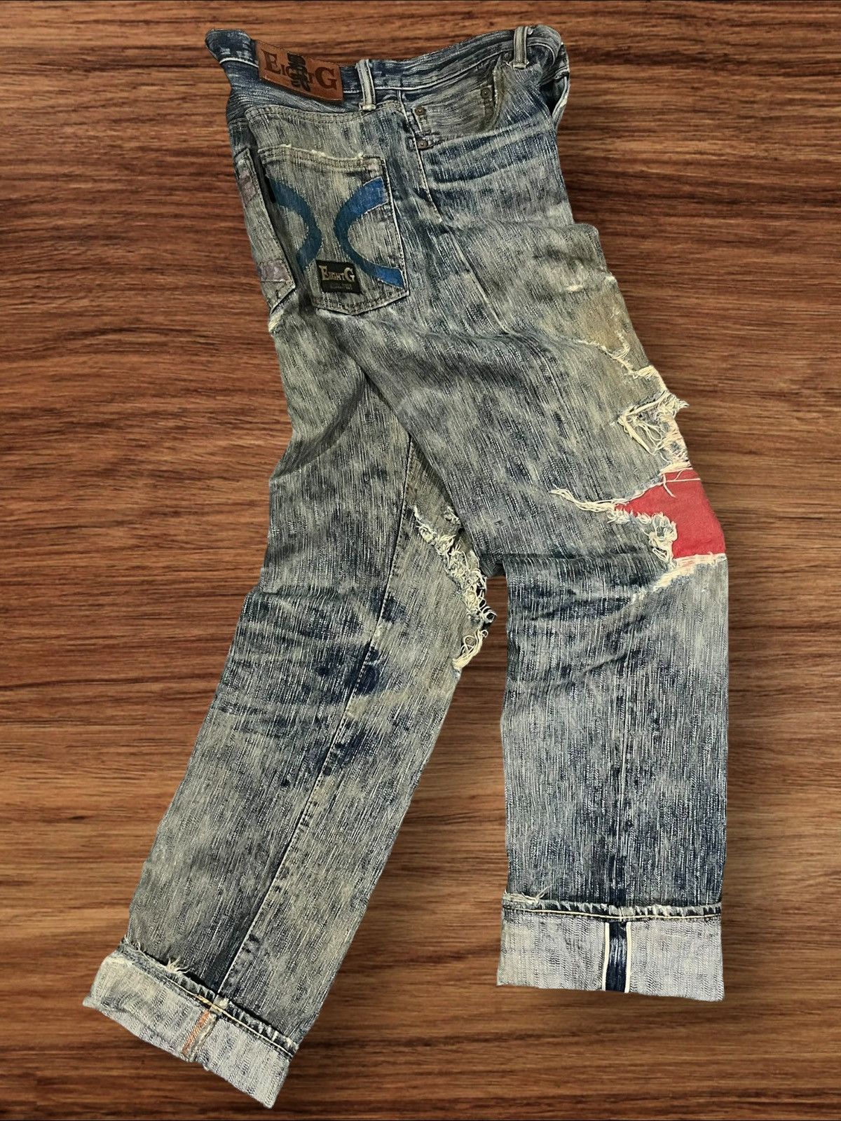 Kapital Vintage 18oz Eight G Union Made Selvedge Distressed Jeans Size US 30 / EU 46 - 3 Thumbnail